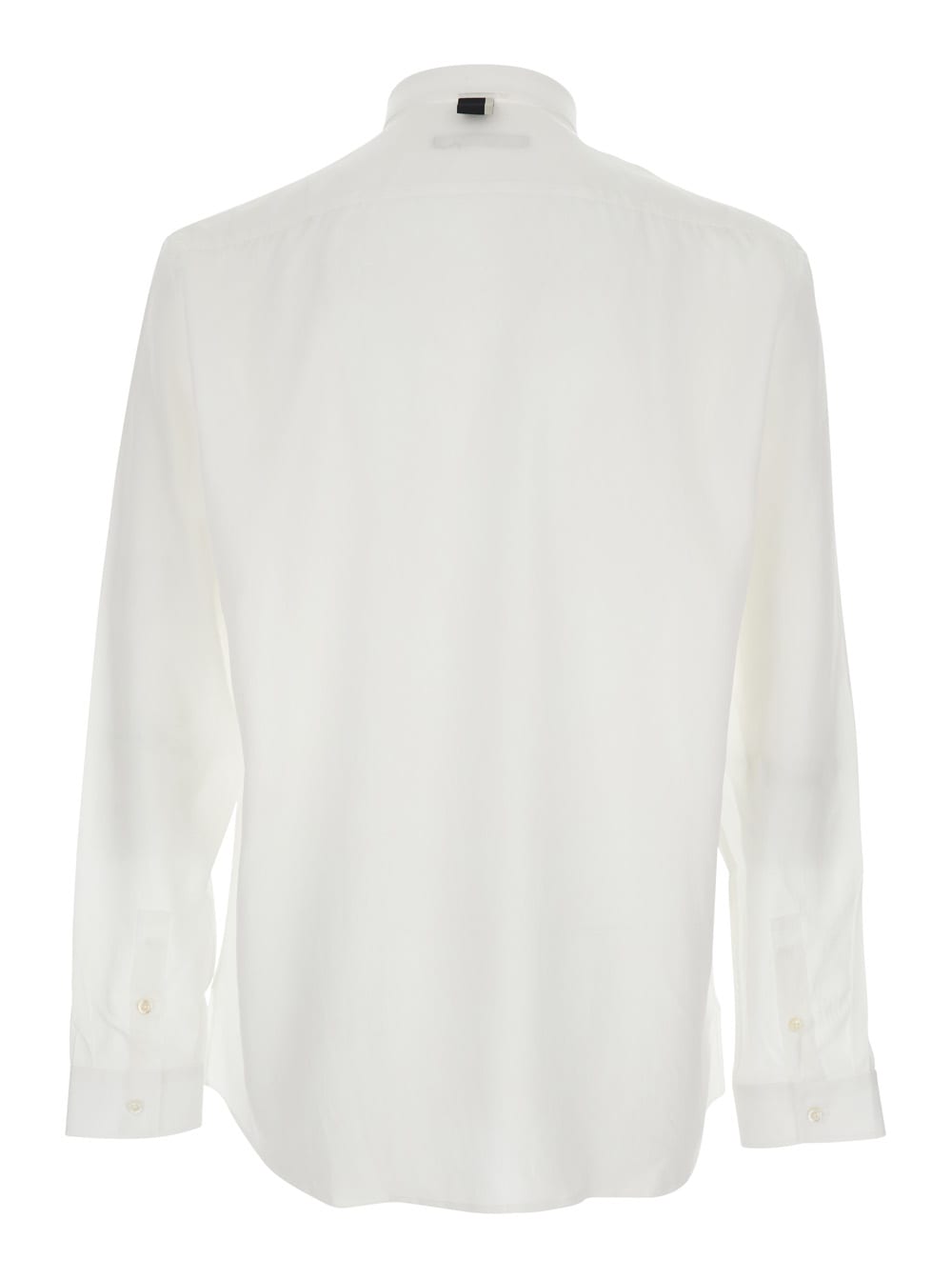 Low Brand White Shirt With Classic Collar In Tech Fabric Man In White