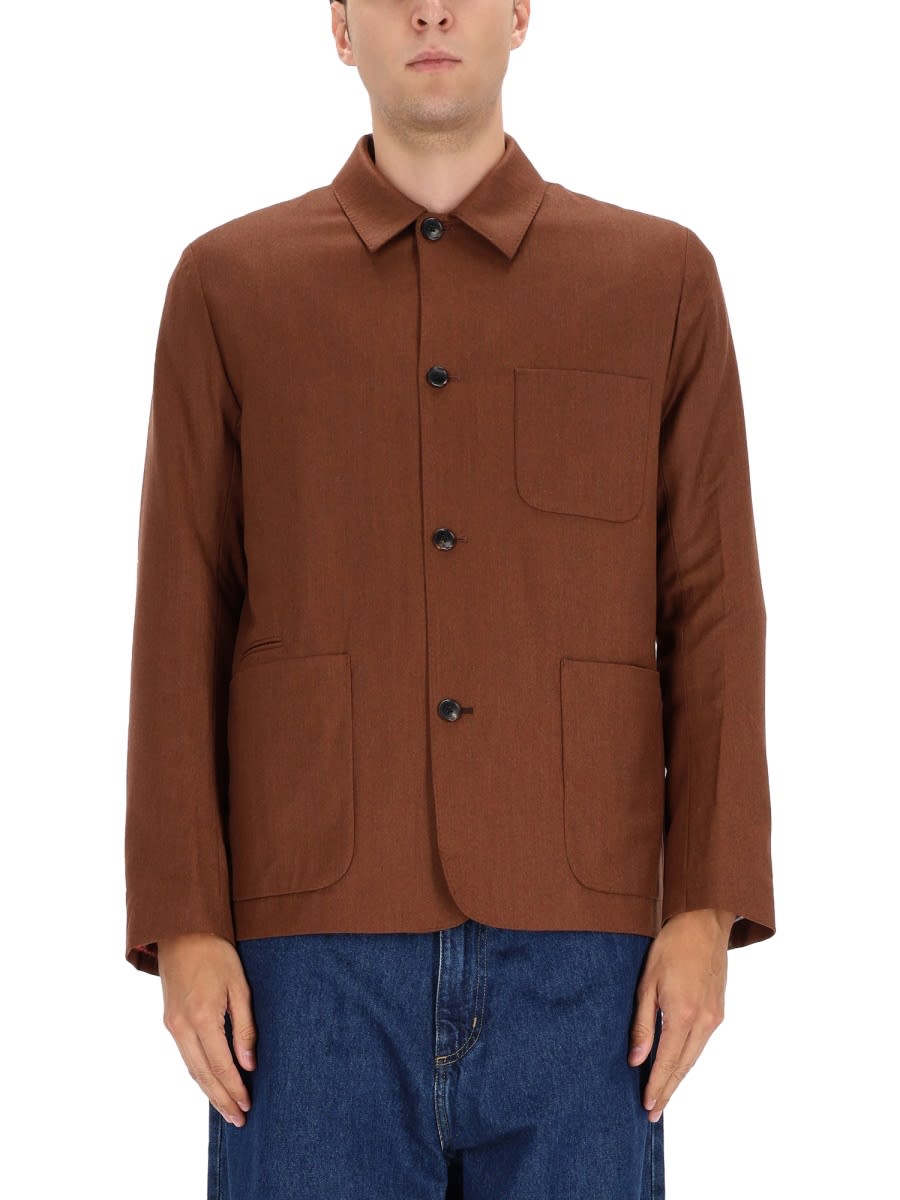 Paul Smith Work Jacket In Brown