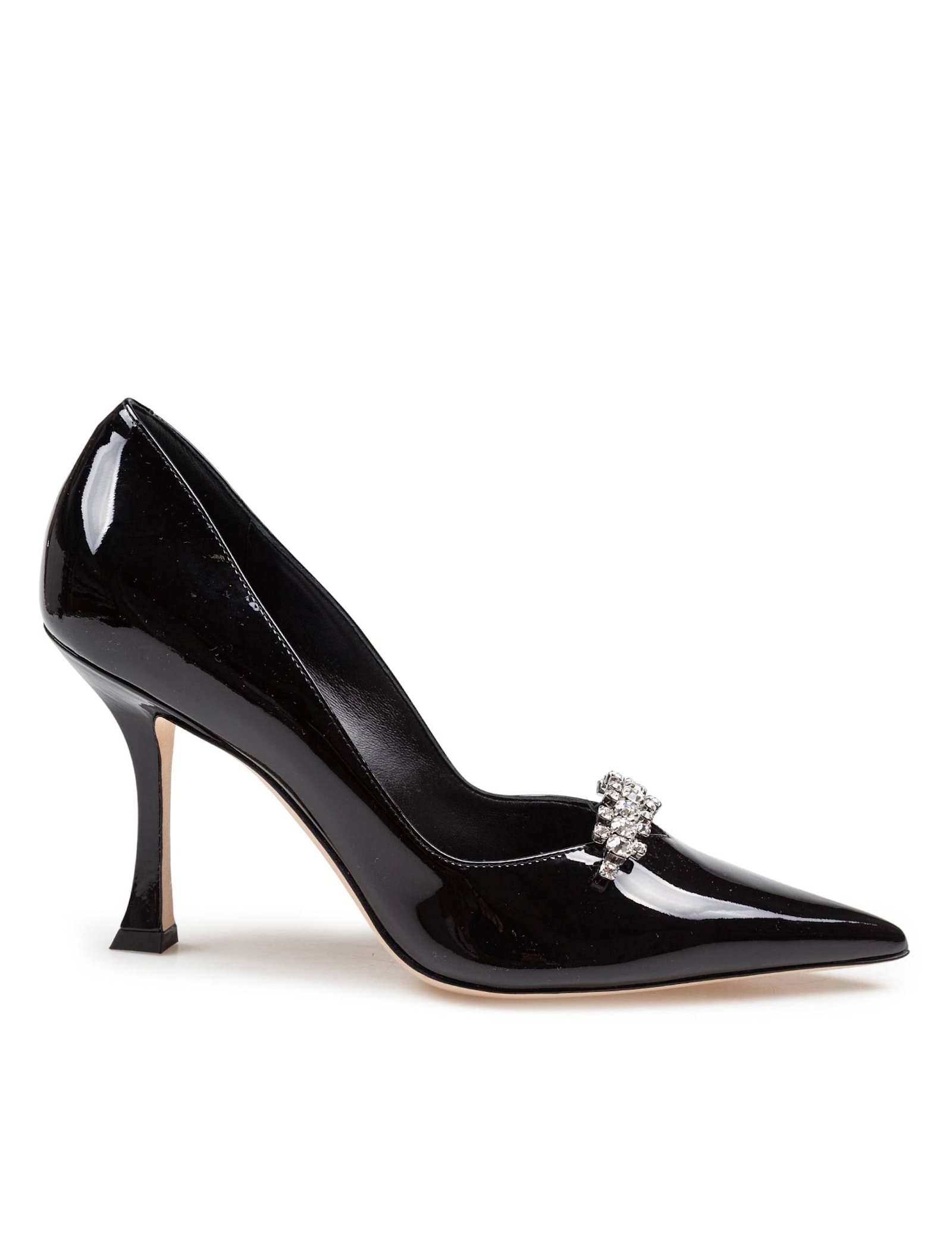 Jimmy Choo Belinda Decollete In Painted Leather In Black