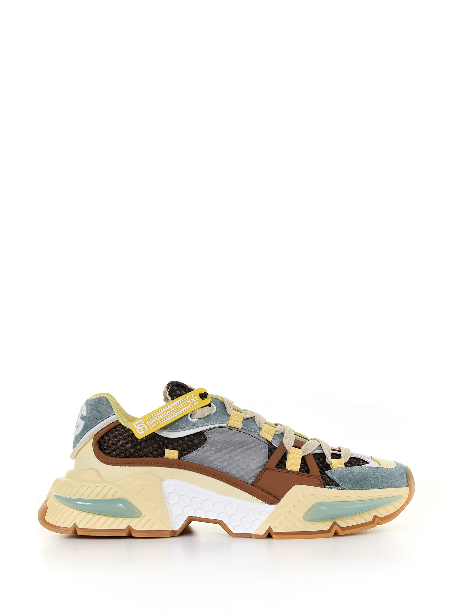 DOLCE & GABBANA AIRMASTER SNEAKER IN A MIX OF MATERIALS