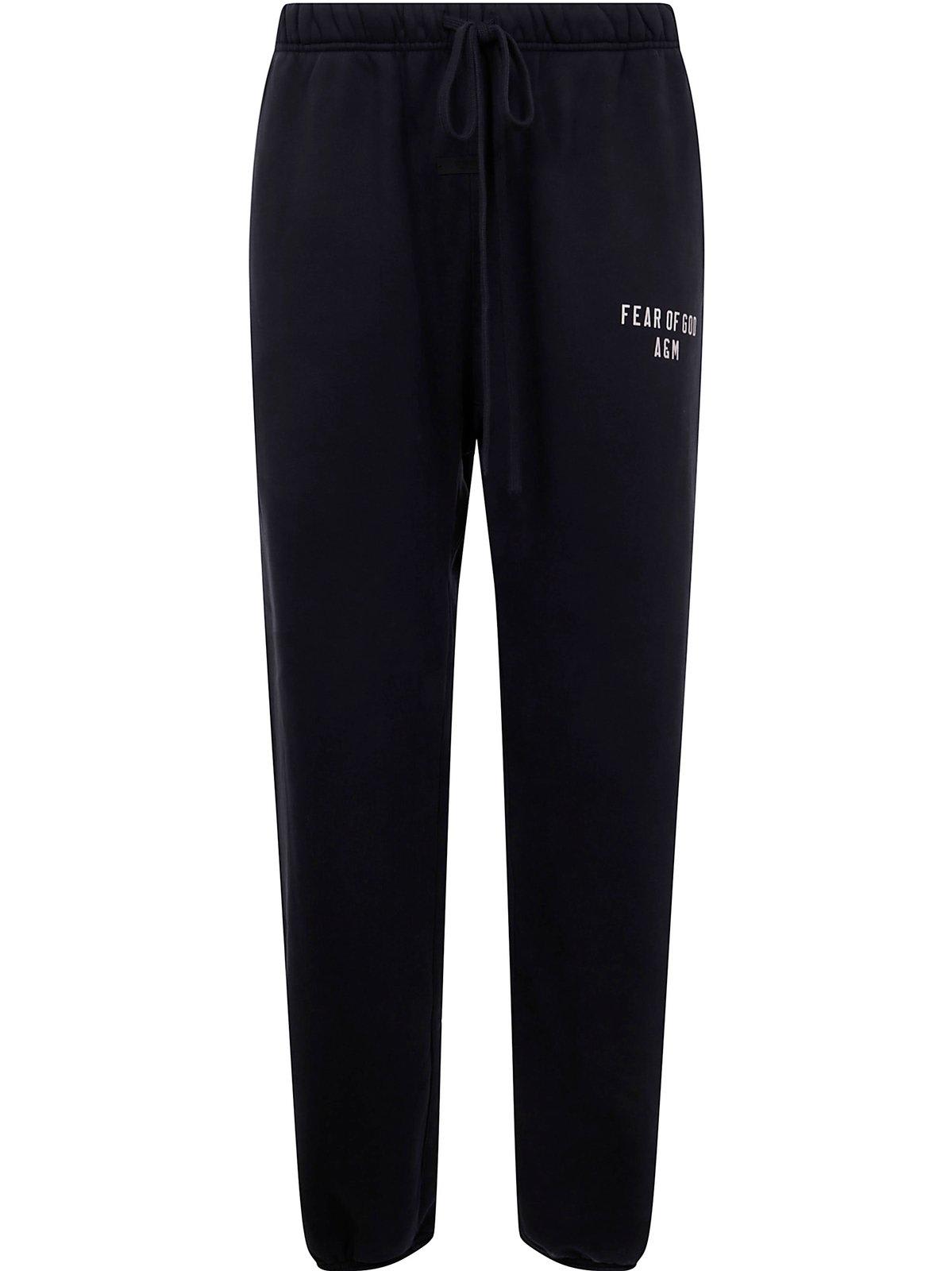 Logo Printed Drawstring Track Pants