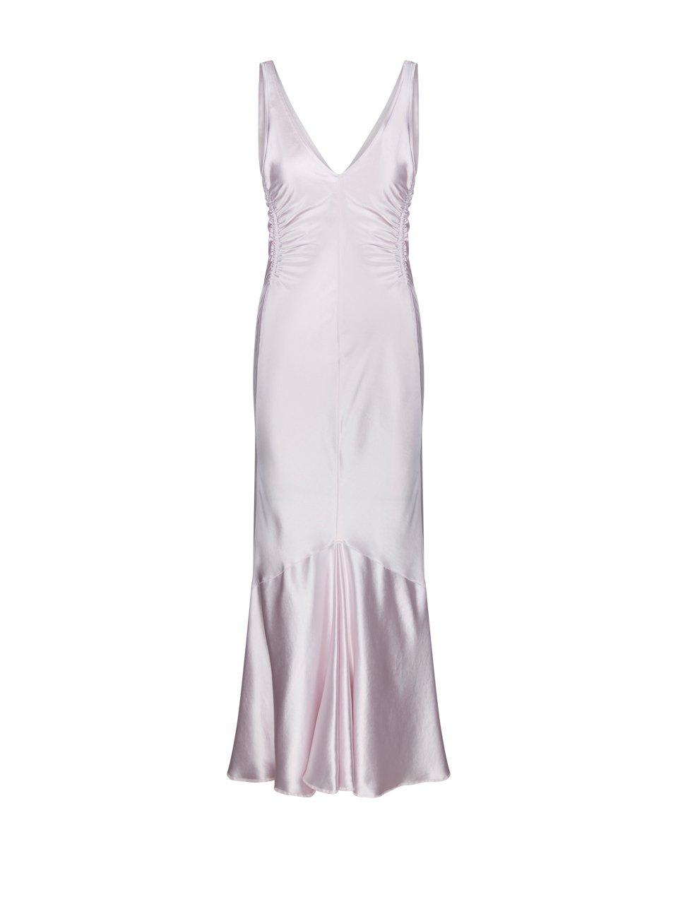 Sportmax Woman Maxi Dress Light Pink Size 10 Polyester In Silver