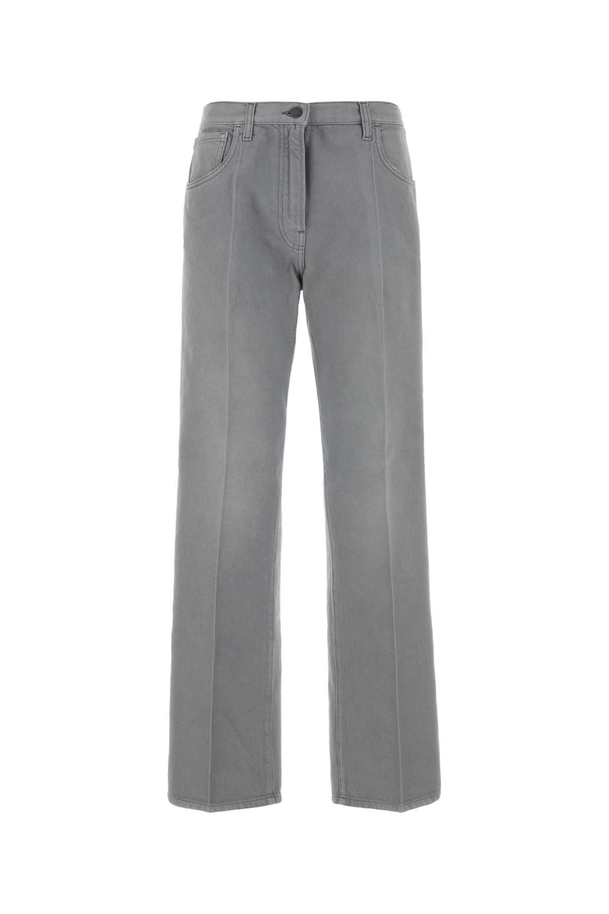 Prada Grey Denim Jeans In Gray