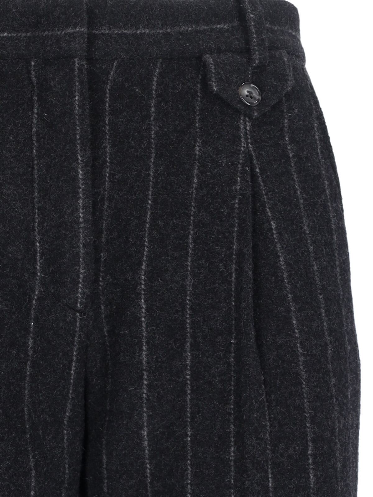 The Garment Tailored Trousers In Black Wool Blend In Black