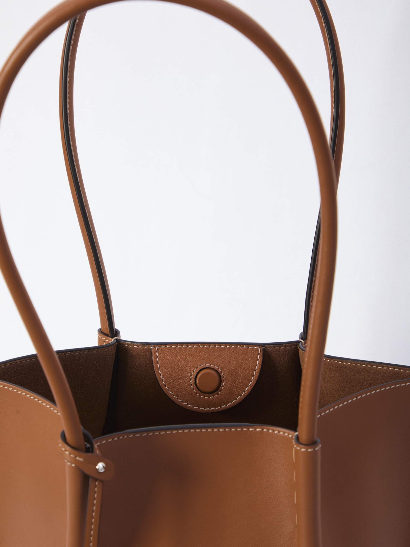 Tod's Medium Shopping Bag In Brown Leather And Raffia In Brown