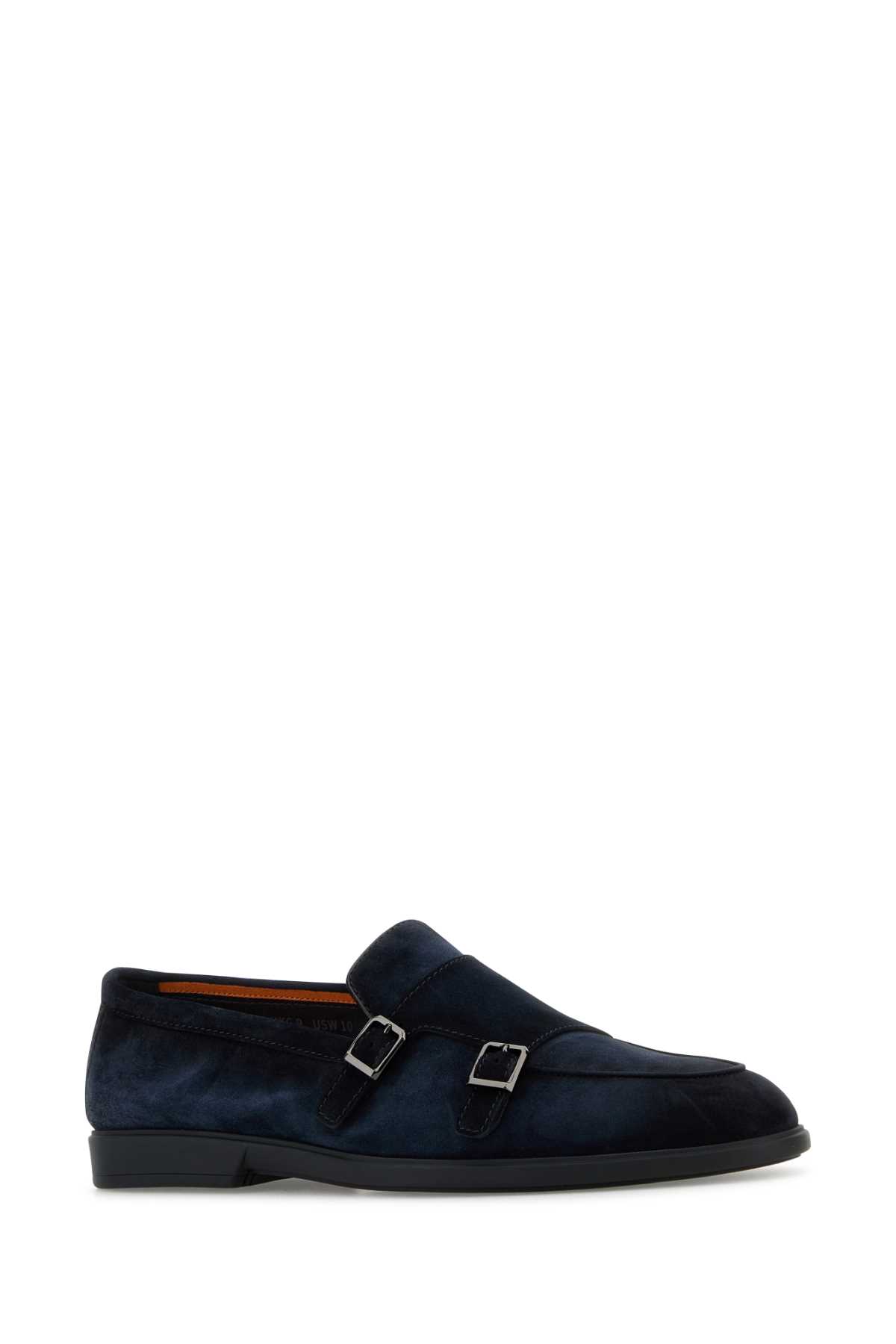 Santoni Midnight Blue Suede Pura Loafers In U60