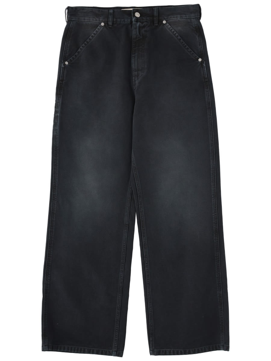 Marni Jeans Con Applicazione Logo In Black