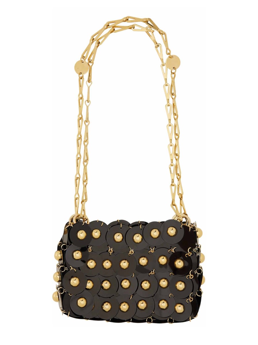 Shop Rabanne Sac A Main Metallic Discs Shoulder Bag In Black