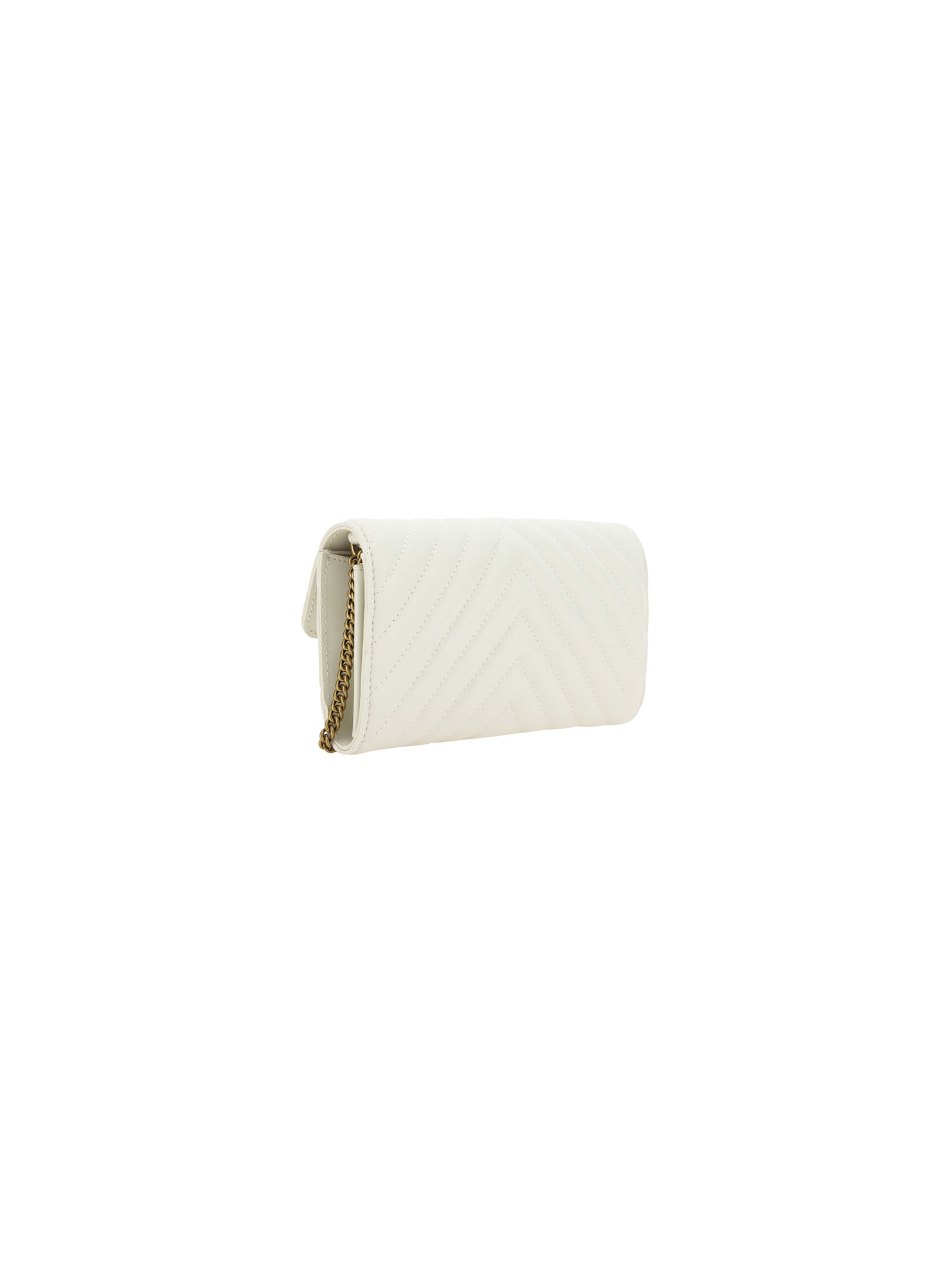 Pinko Love Bag One Wallet Chevron Mini Bag In White