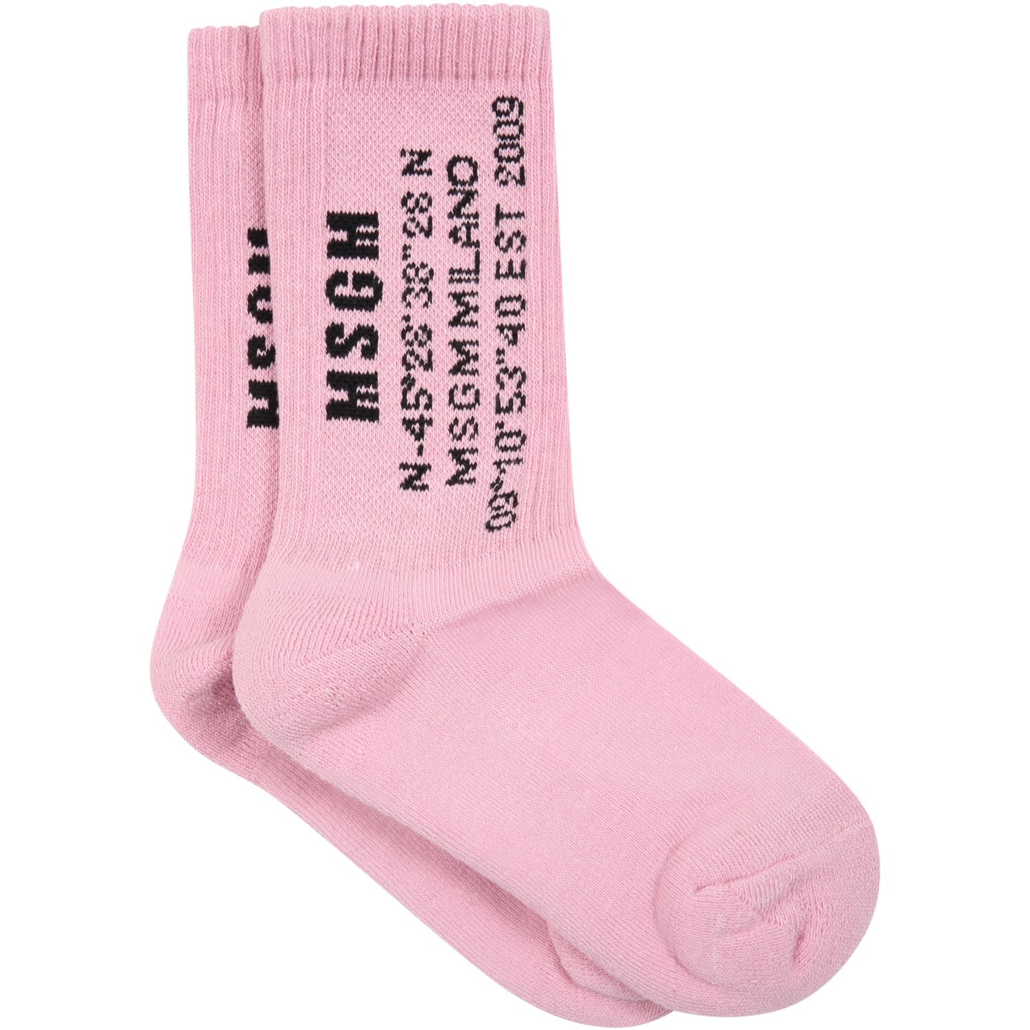 MSGM Pink Socks For Girl