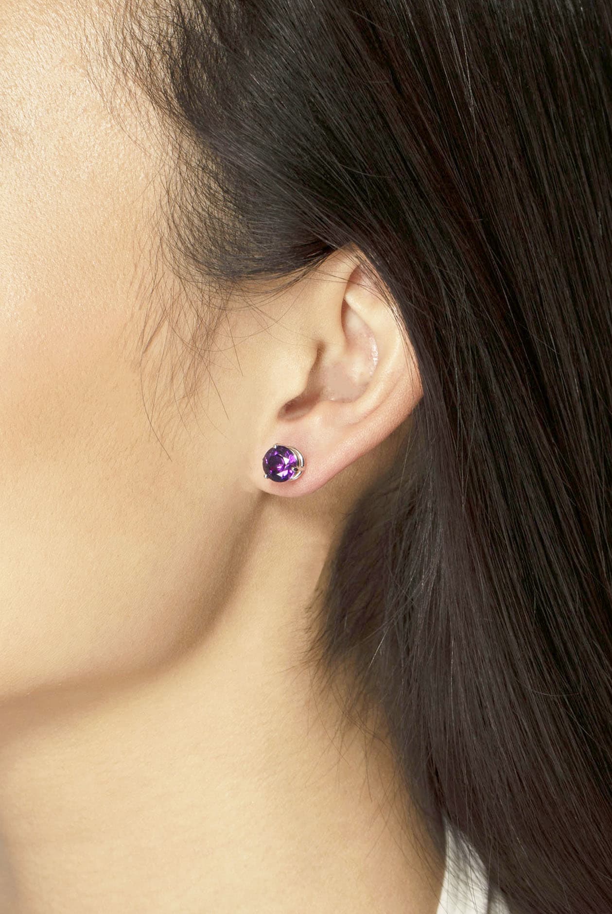Shop Lo Spazio Jewelry Lo Spazio Amethyst Earrings In Purple