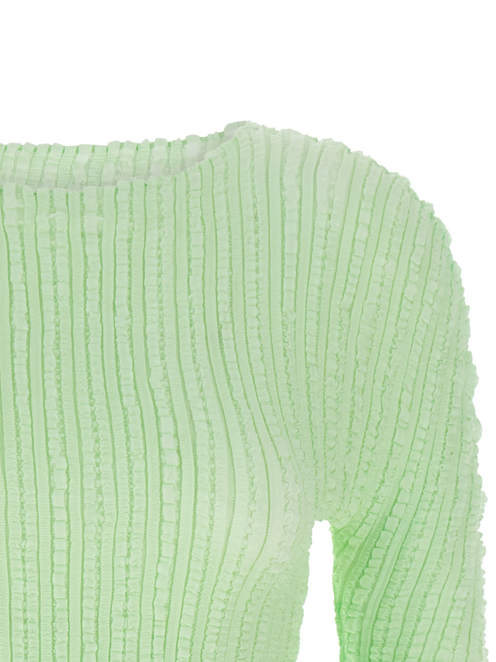 Issey Miyake Jellyfish Pleats Sweater In Green