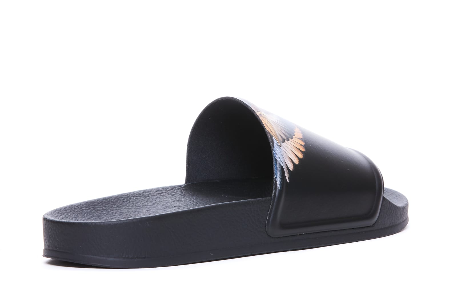 Shop Marcelo Burlon County Of Milan Icon Wings Slide Sandals In Black