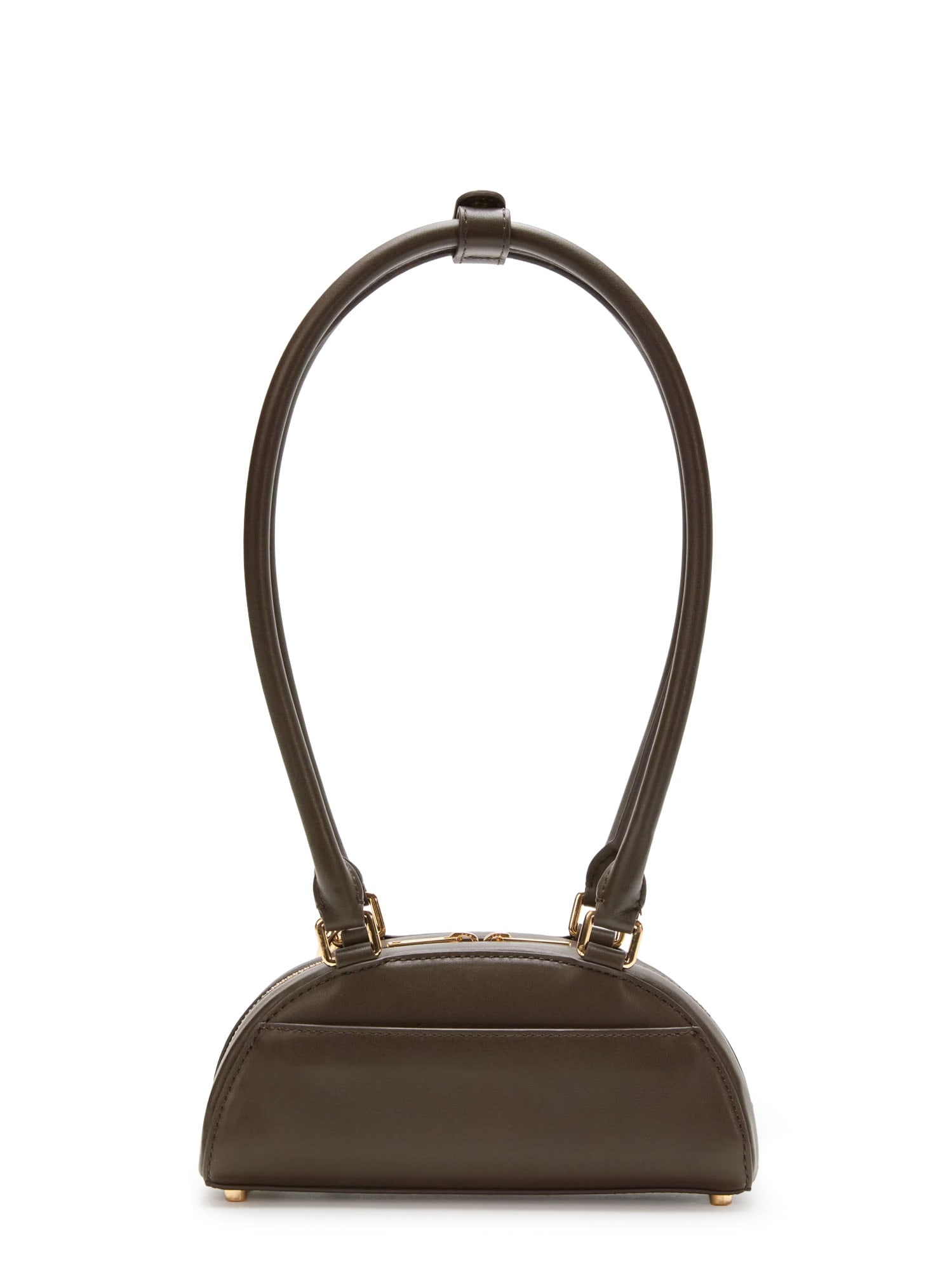 Self-portrait Leather Shoulder Bag With Charms In Brown