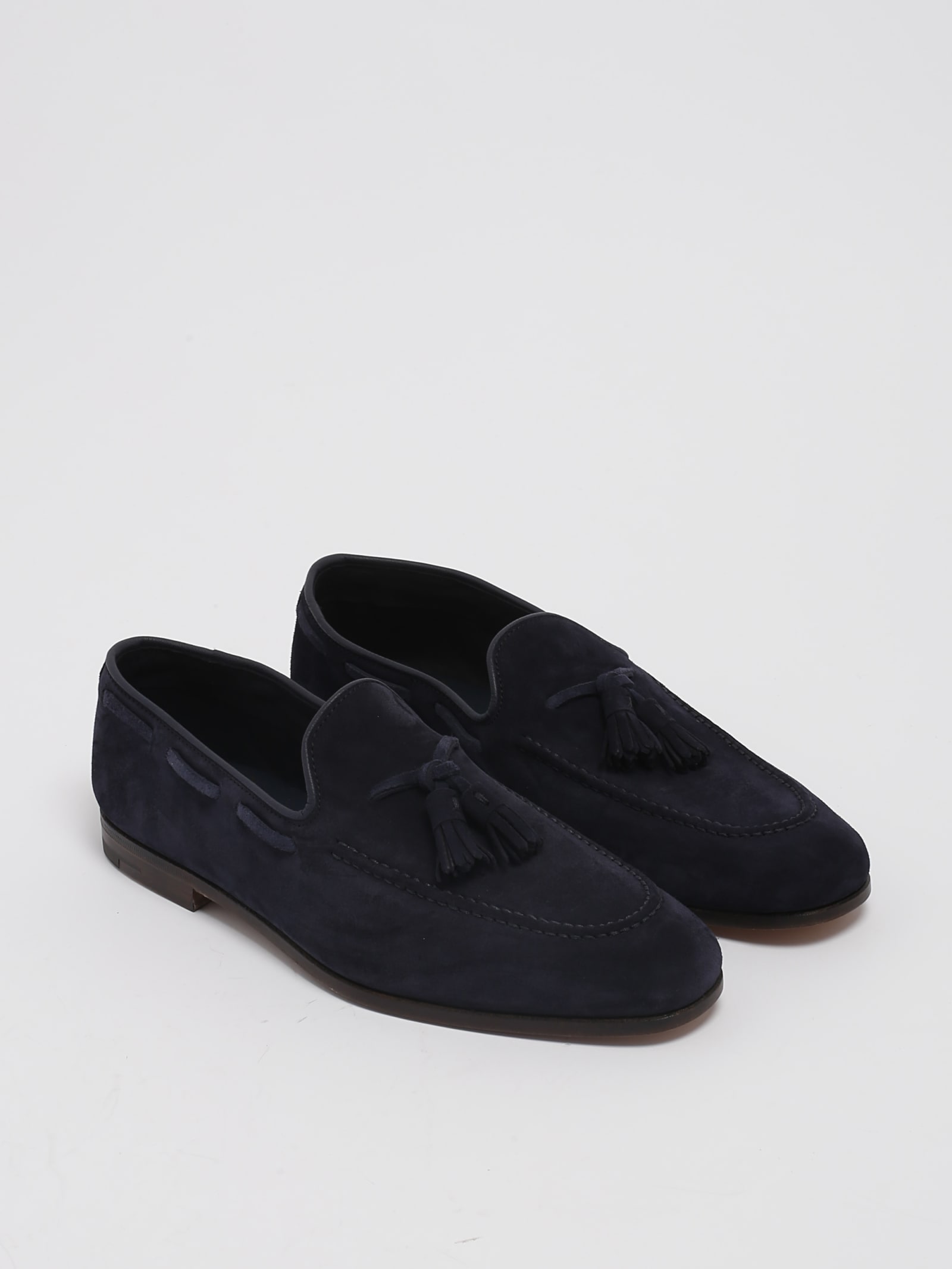 Shop Church's Mocassino Loafers In Navy