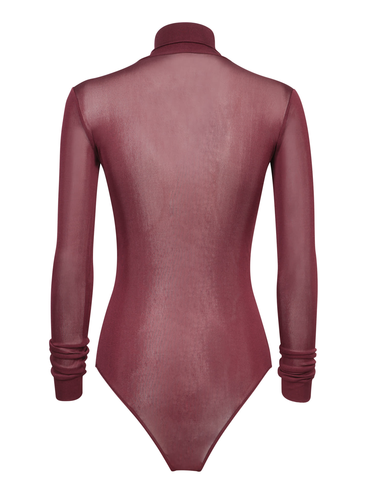 Shop Maison Margiela Bordeaux High Neck Bodysuit