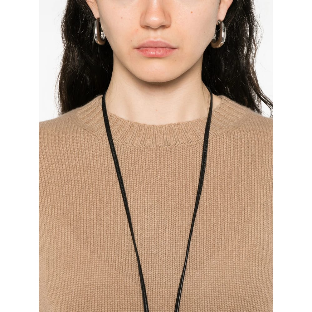 Allude Cashmere Crewneck Sweater In Brown