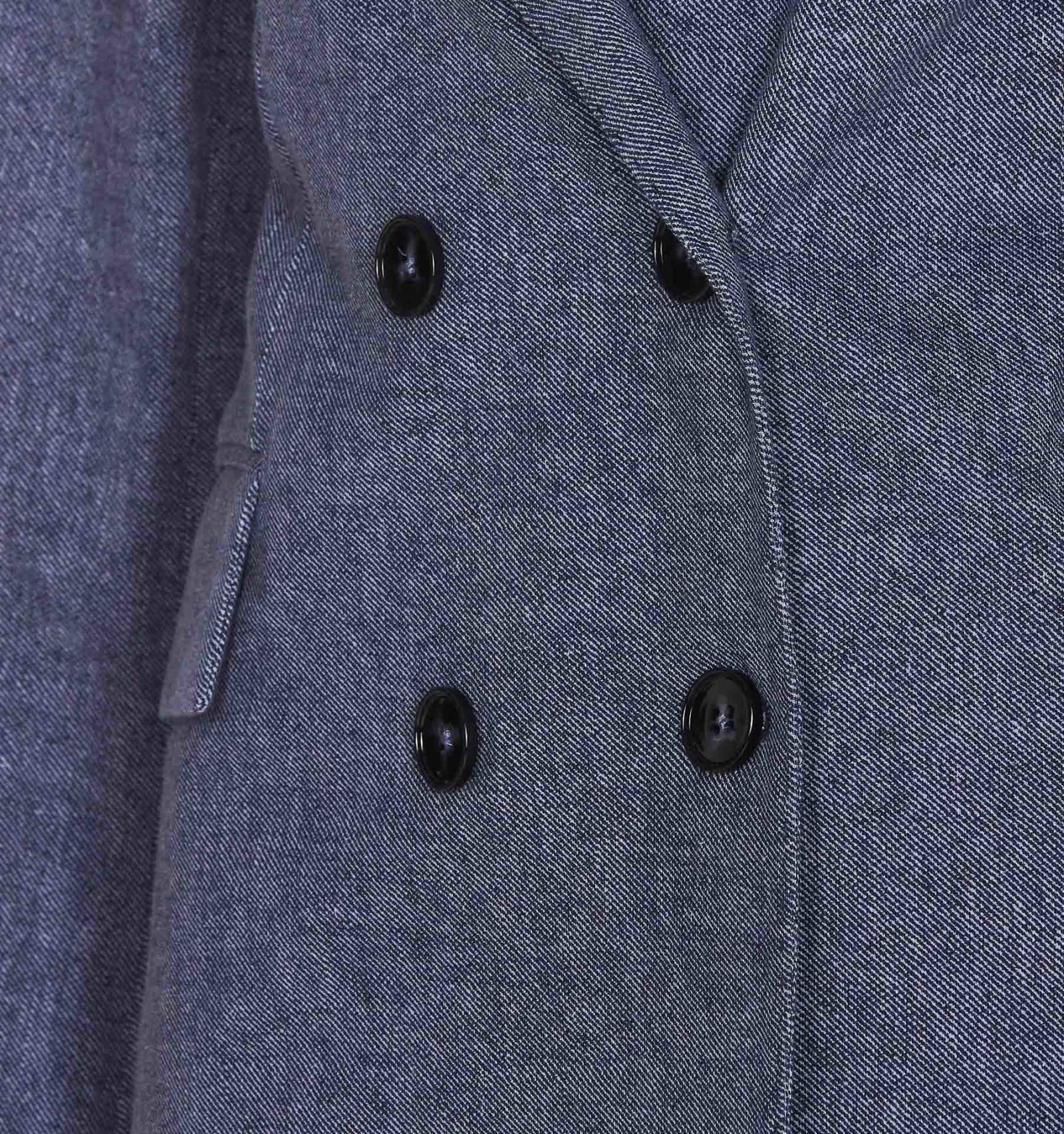 Shop Circolo 1901 Double Breasted Buttons Jacket In Grey