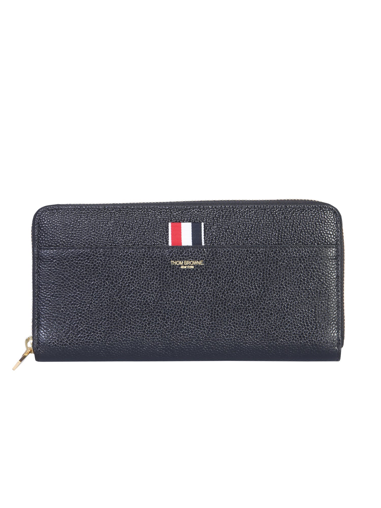 Thom Browne Long Zippered Wallet In Nero