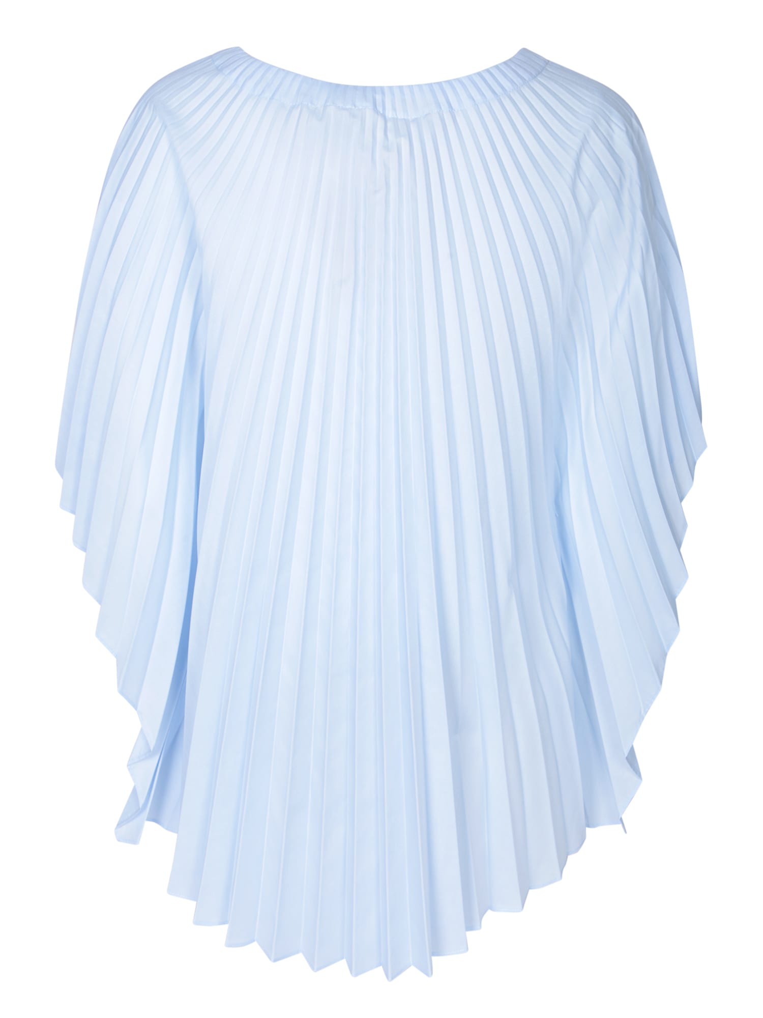 Shop Blanca Vita Asymmetric Pleated Tunic In Sky Blue