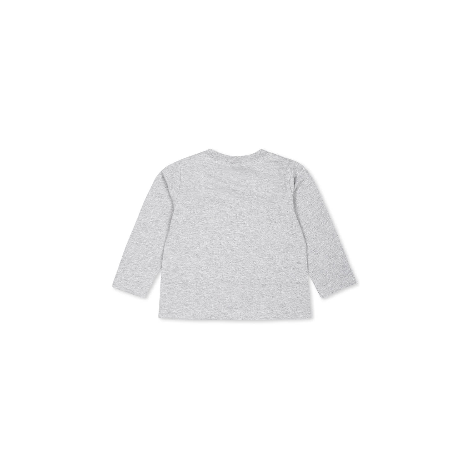 Stella Mccartney Grey T-shirt For Babykids With Cow Print In Grey