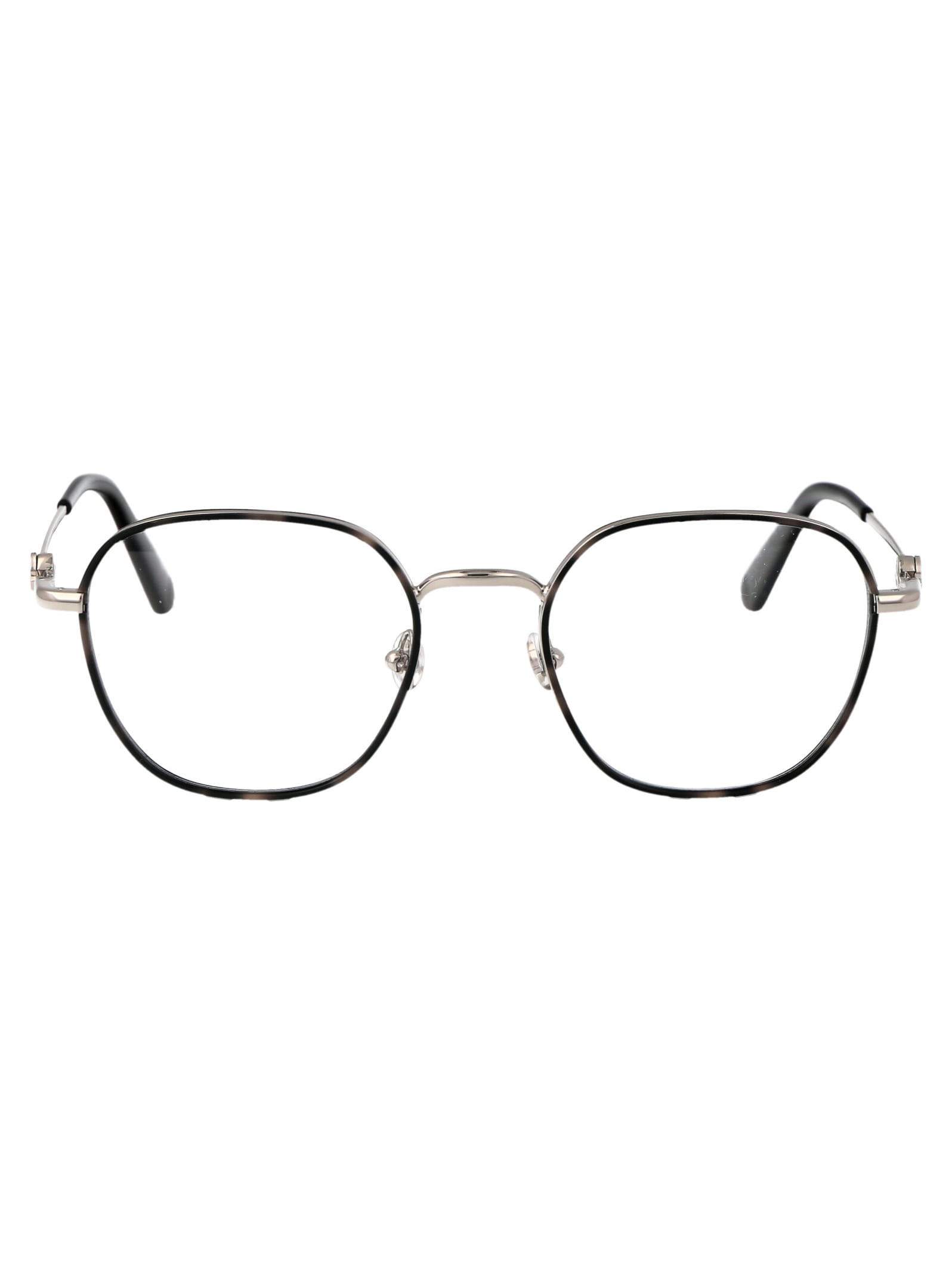 Shop Moncler Ml5125 Glasses In 016 Grigio/avana