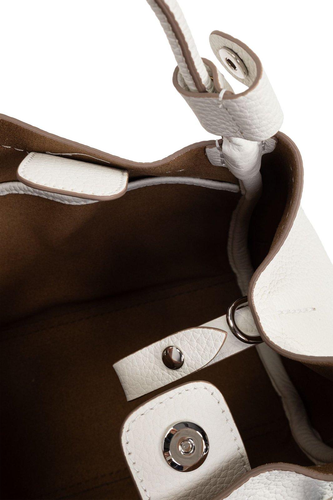 Max Mara Logo Plaque Top Handle Bag In White