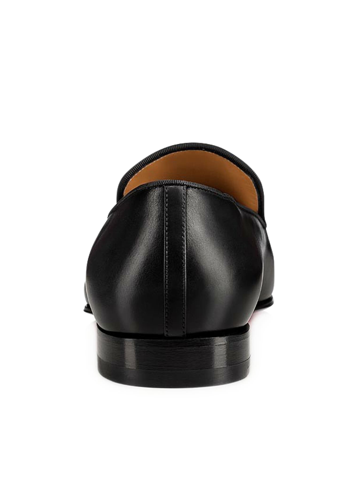 Christian Louboutin Loafers In Black Patinated Calf Leather In Black