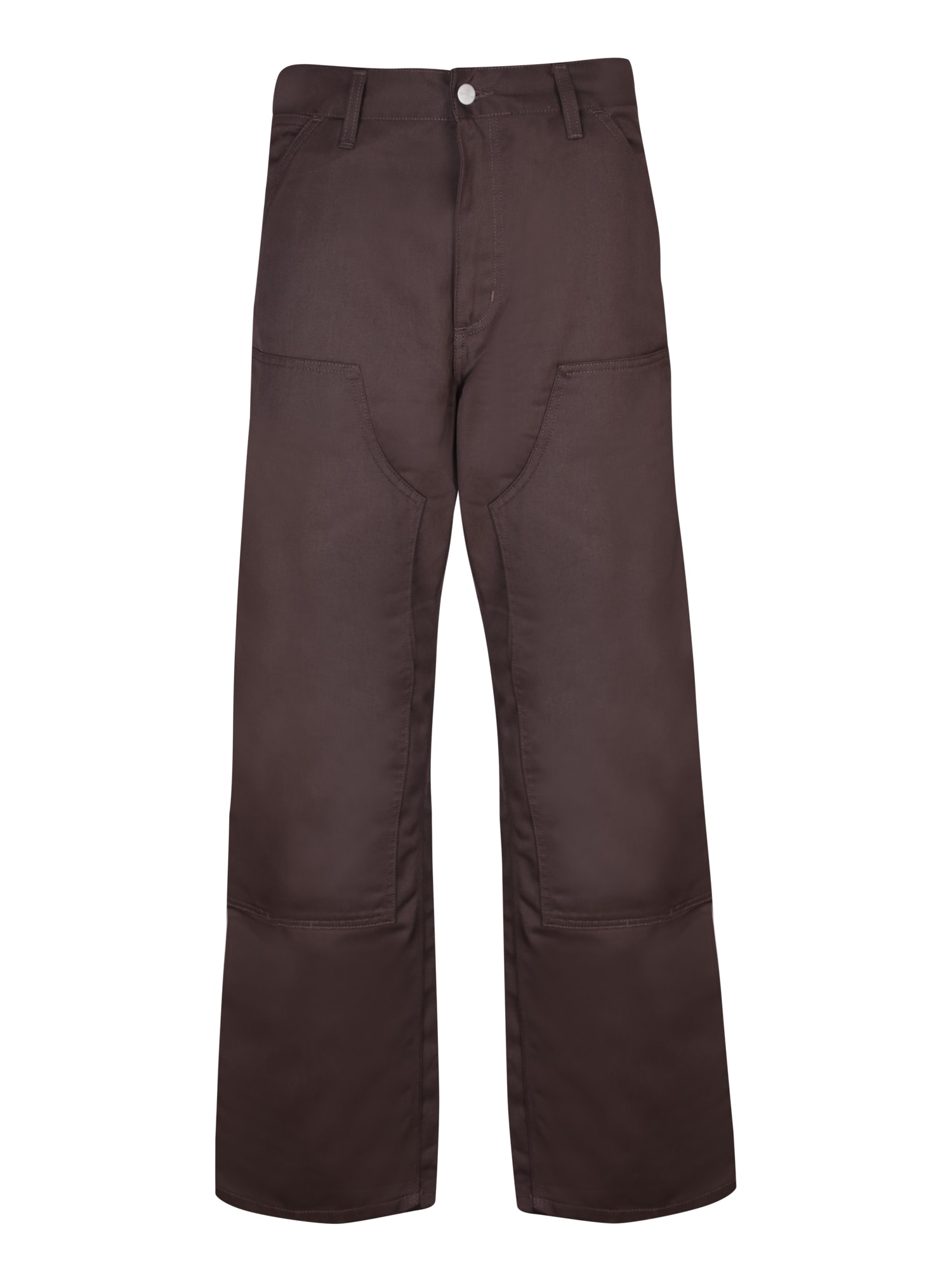 Shop Carhartt Double Knee Brown Trousers