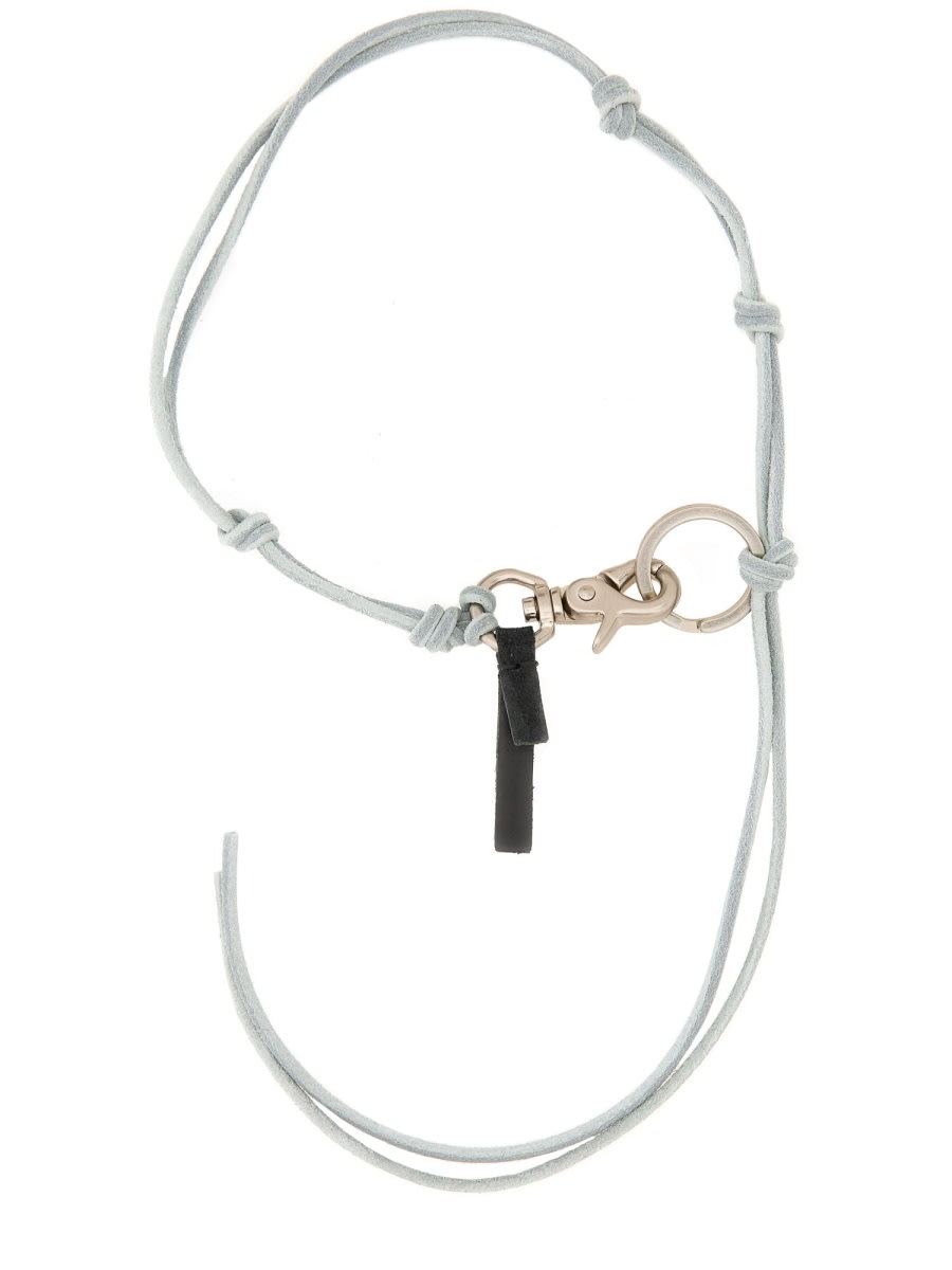 Our Legacy Leather Keychain In Azure