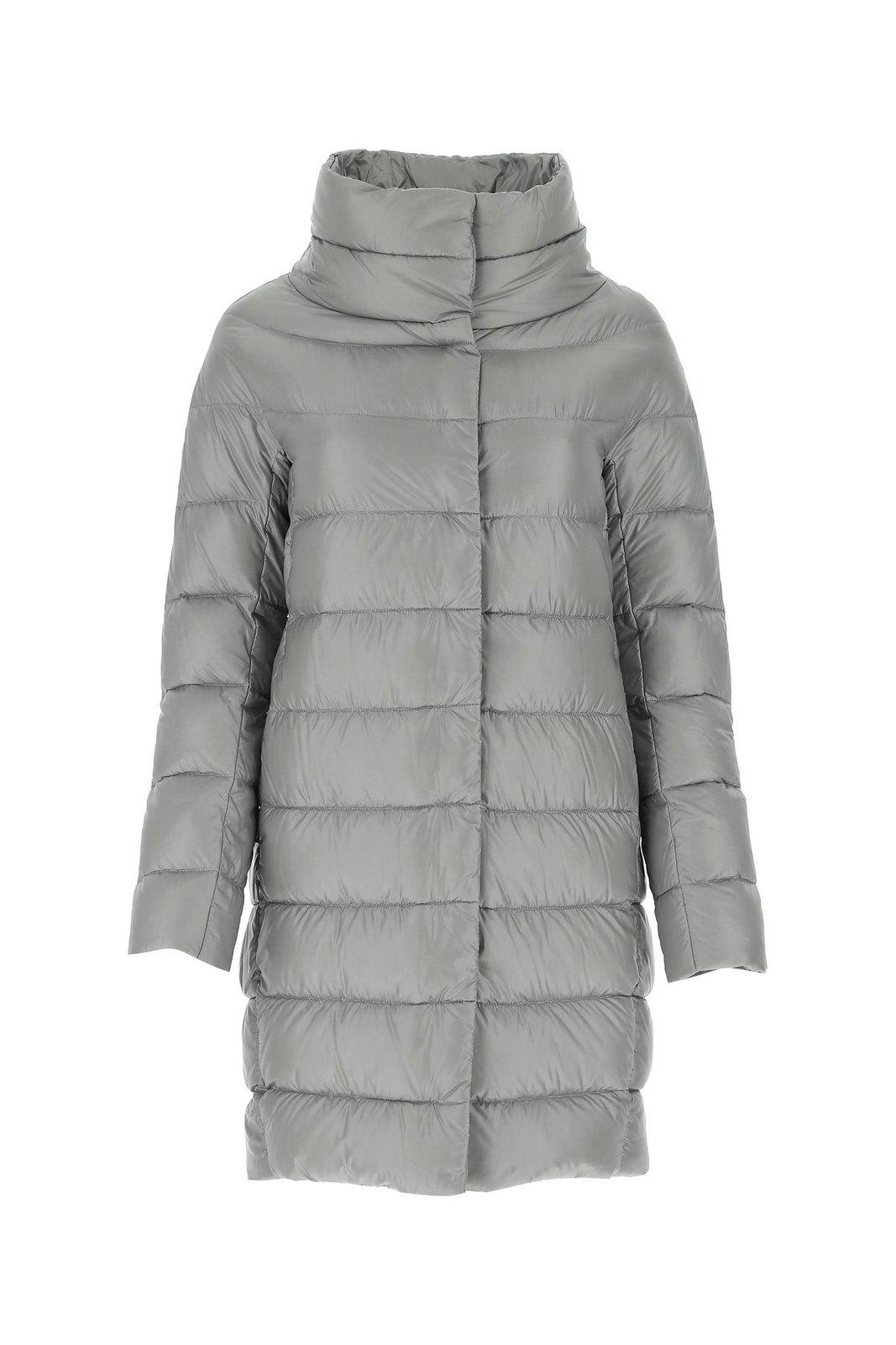 Herno Dove Grey Nylon Down Jacket In Grey