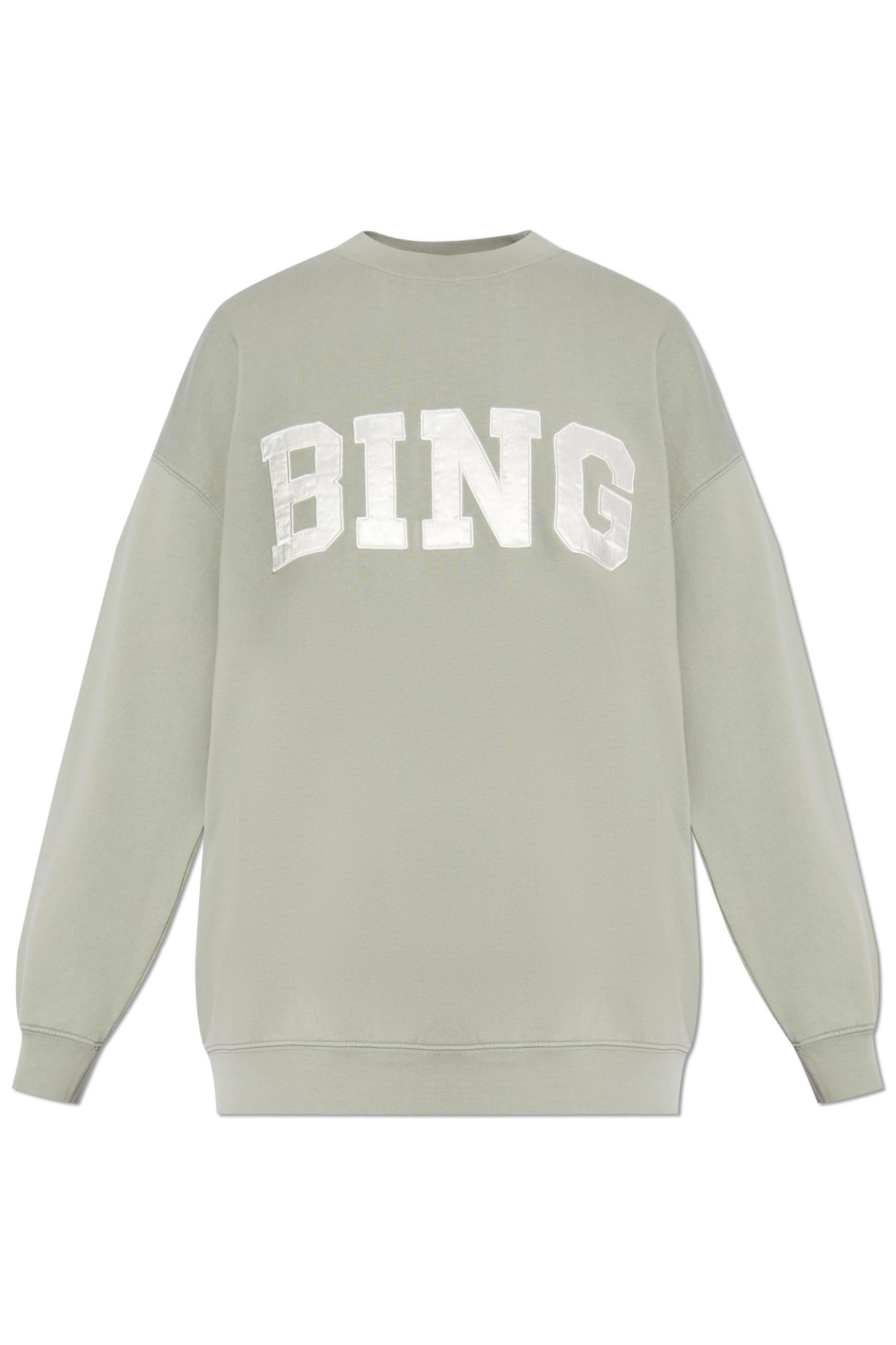 Shop Anine Bing Sweatshirt With Tyler Logo In Sage Green