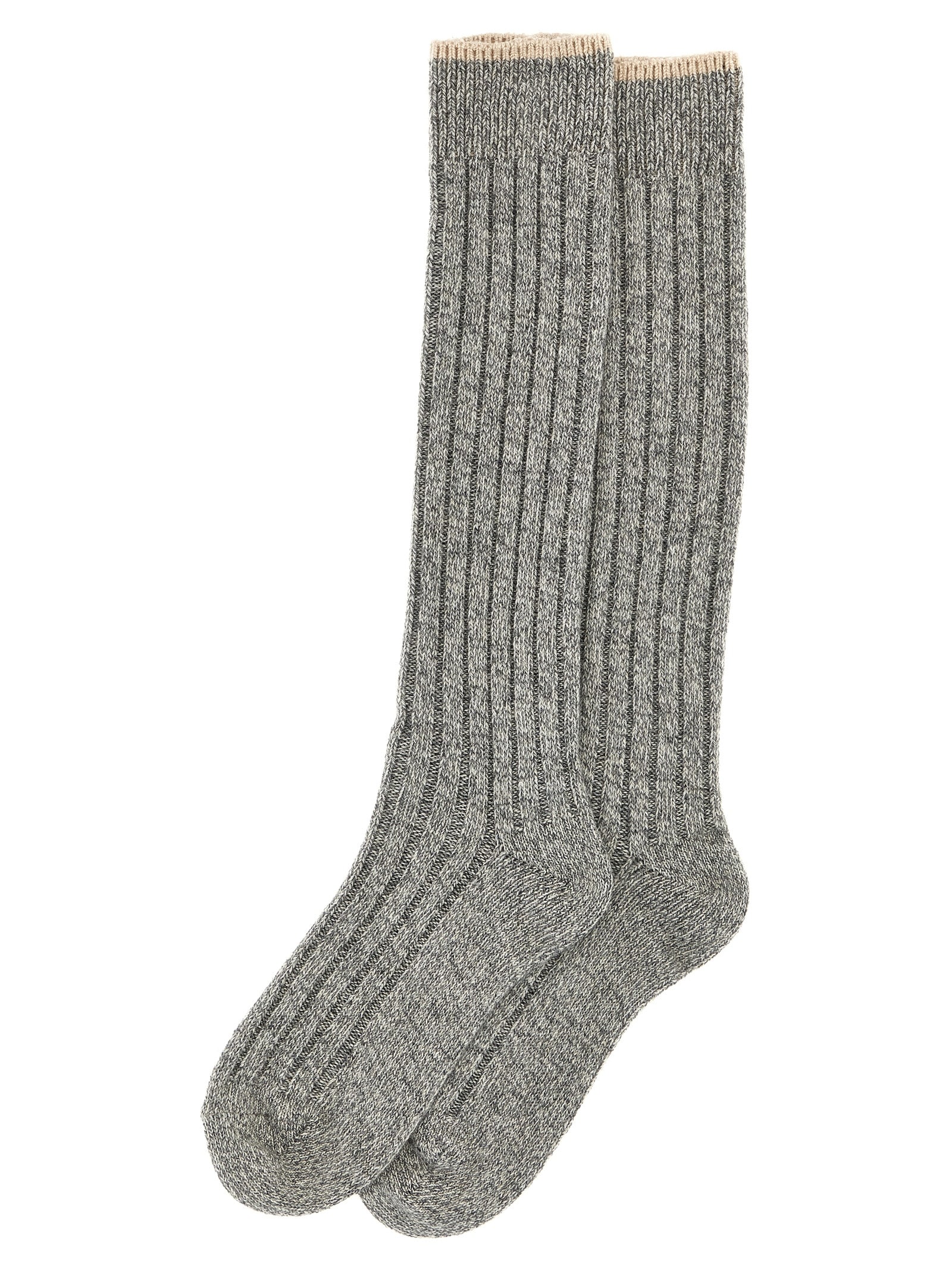 BRUNELLO CUCINELLI RIBBED SOCKS 