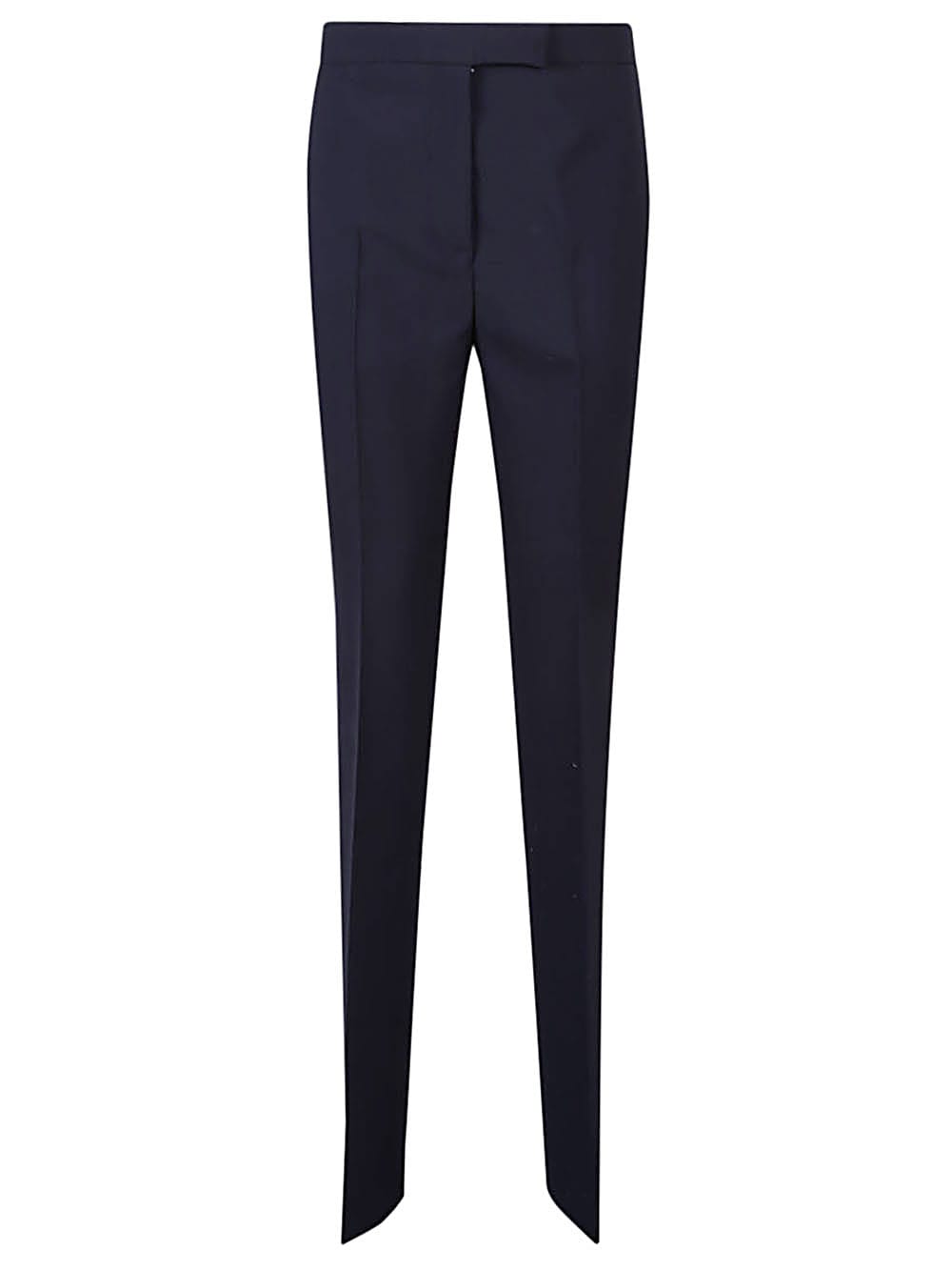 Ferragamo Slim Fit Wool Trousers In Blue