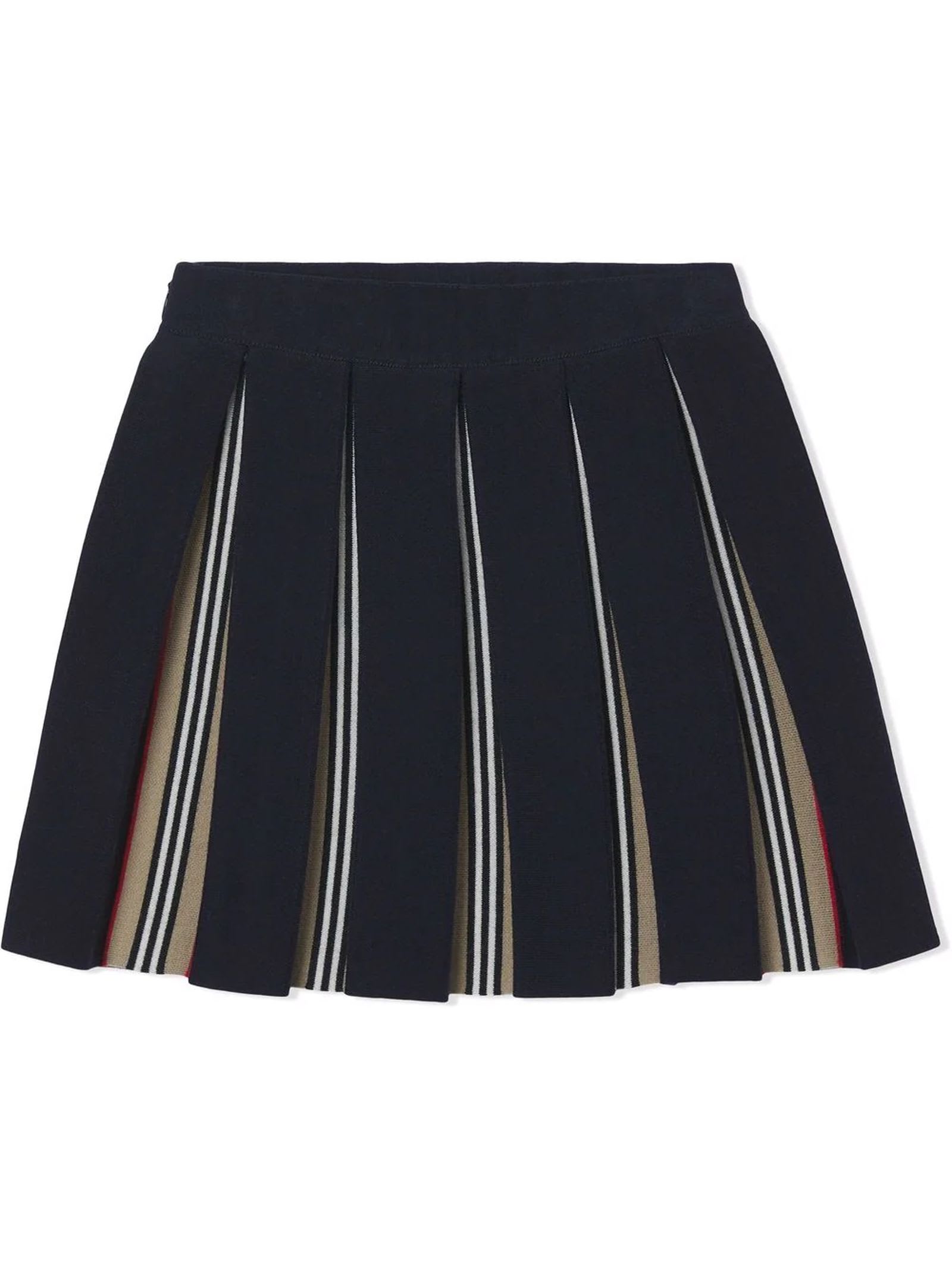 Burberry Black Wool A-line Skirt