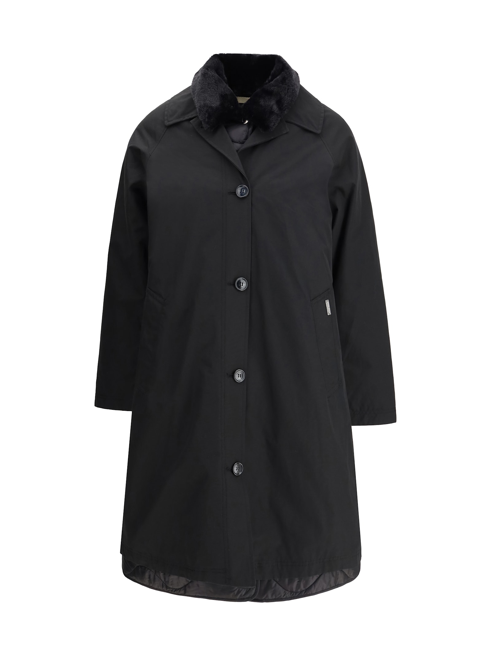 Woolrich 3-in-1 Coat In Ramar Cloth In Black
