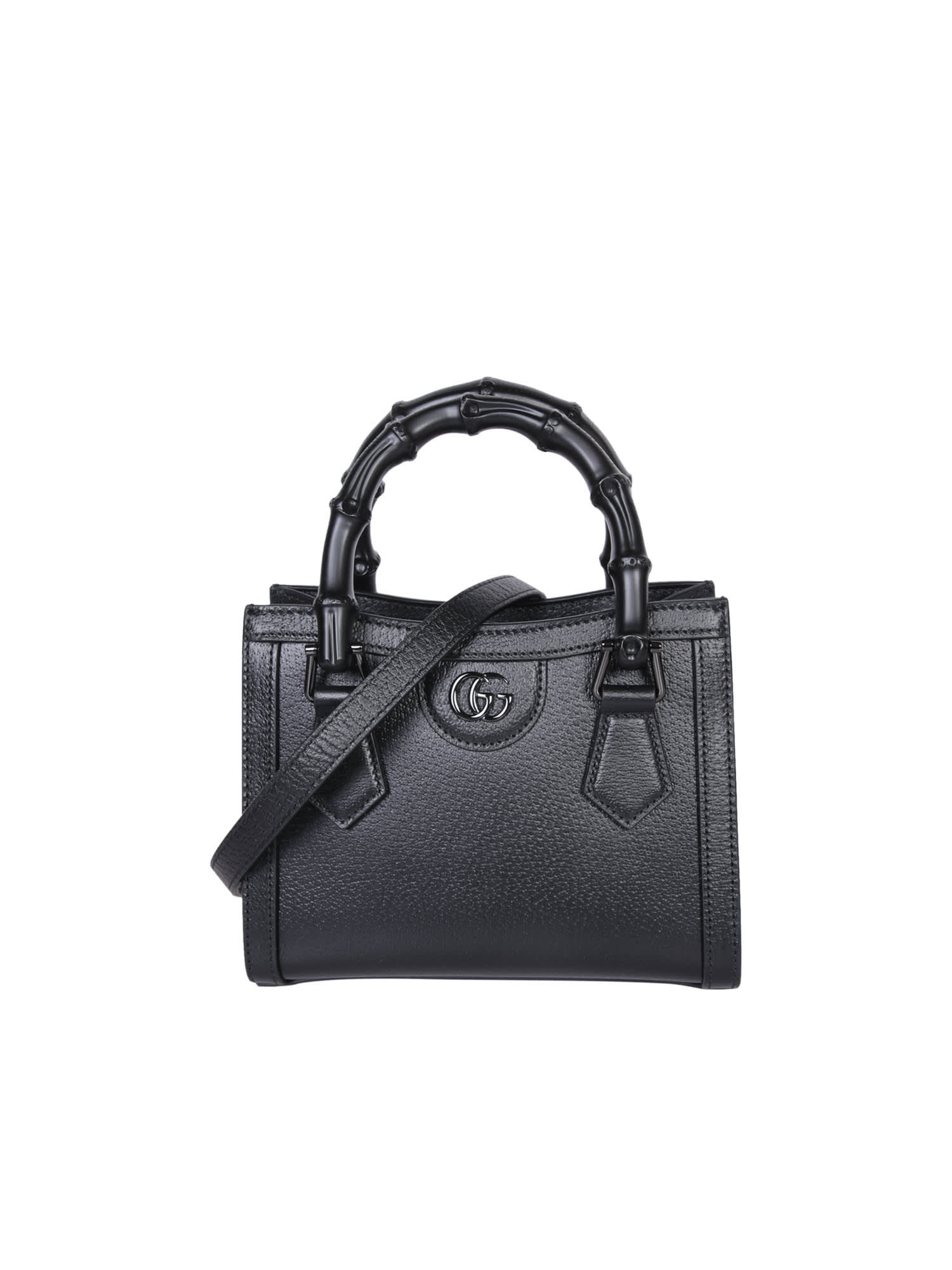 Shop Gucci Diana Xs Black Handle Bag
