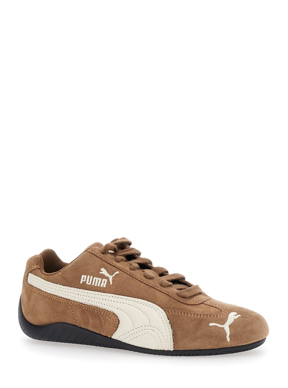 Shop Puma Speedcat Archive Brown Sneakers With Side Logo In Suede Unisex