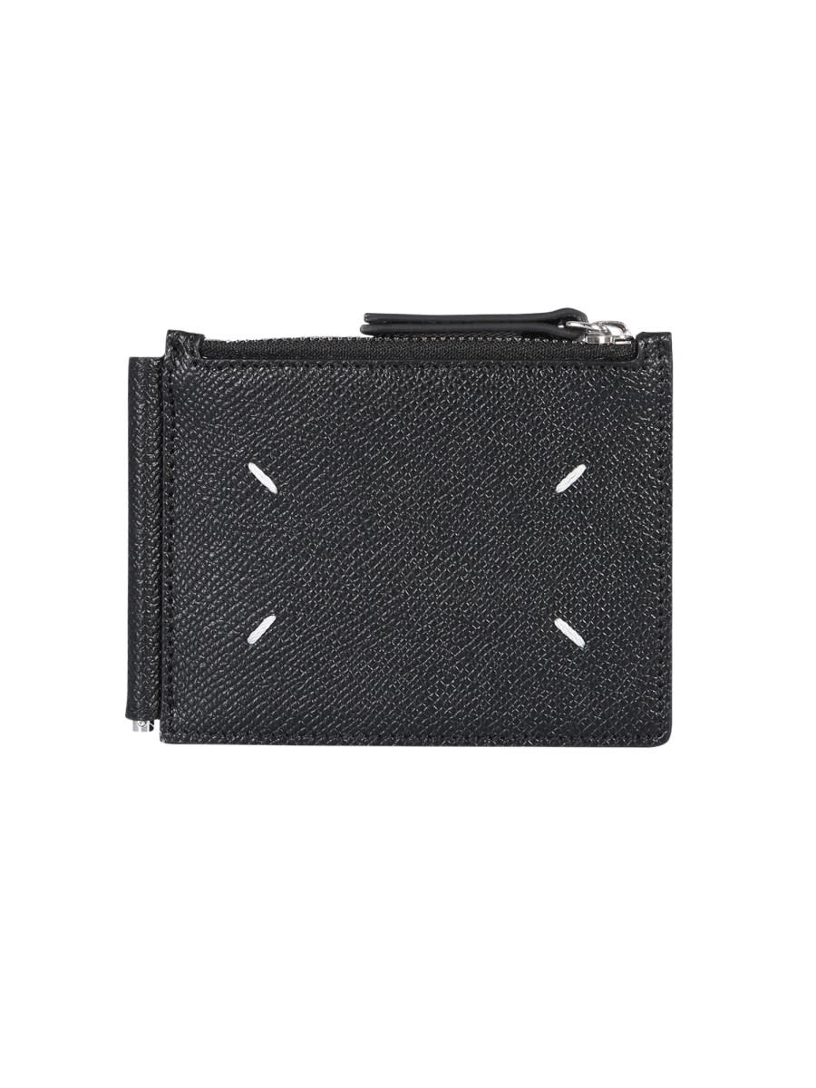 Maison Margiela Leather Wallet In Black
