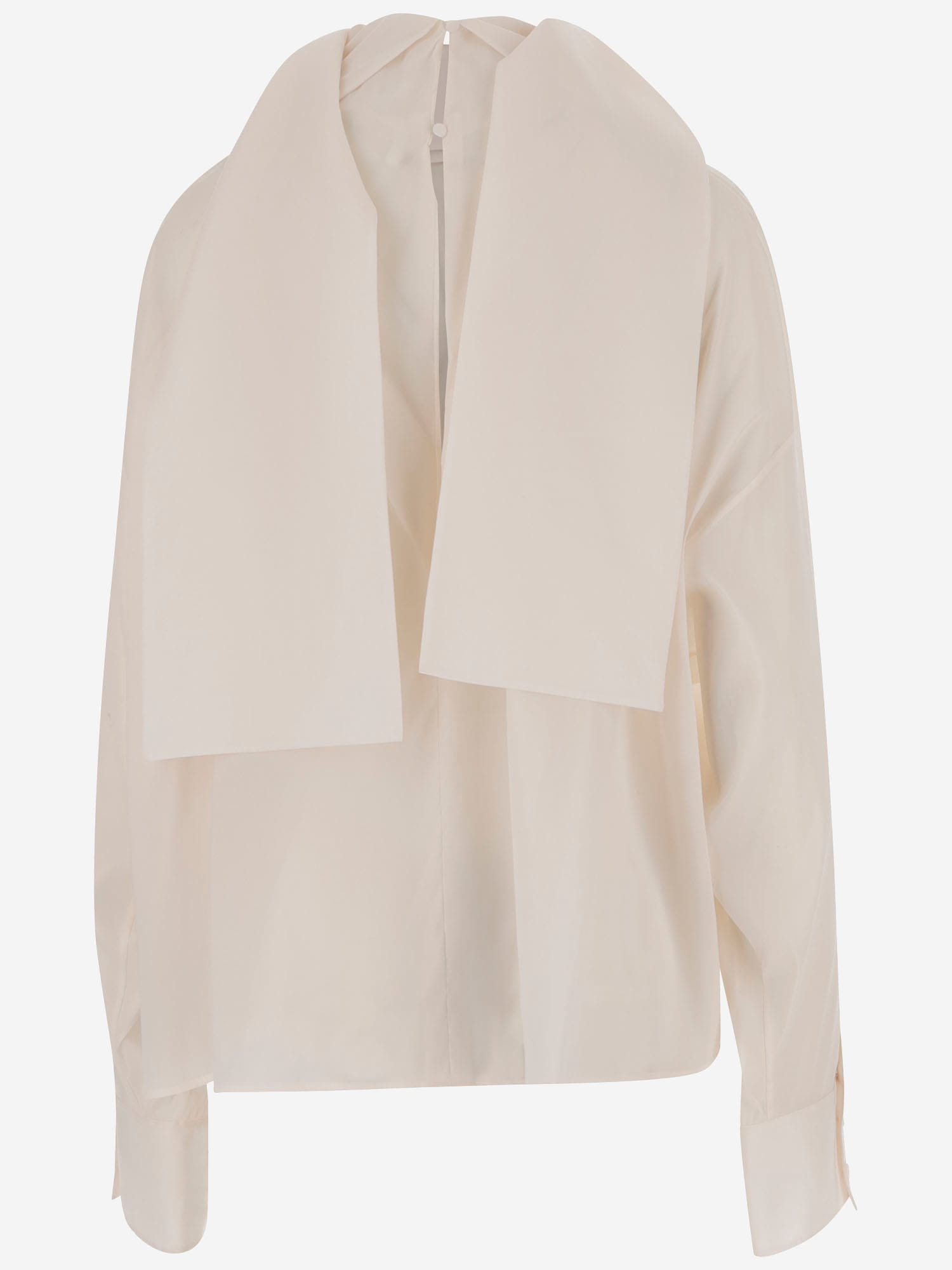 Shop Carven Stretch Toile Opera Shirt In Beige