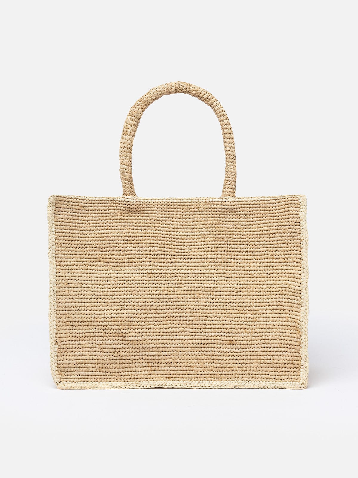 Shop Mc2 Saint Barth Natural Beige Colette Raffia Handbag With Embroidery In White