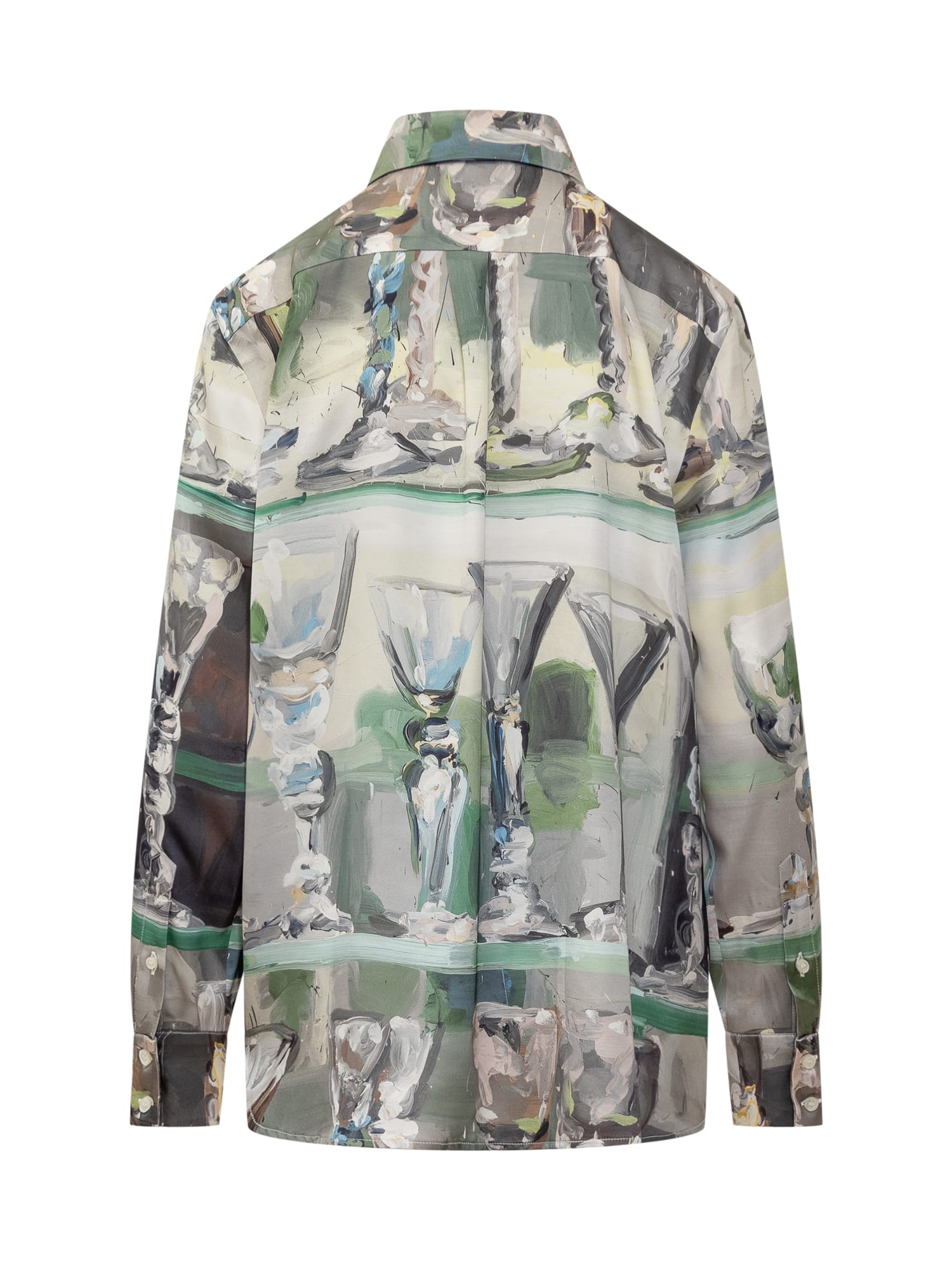 Shop Msgm Shirt In Grey