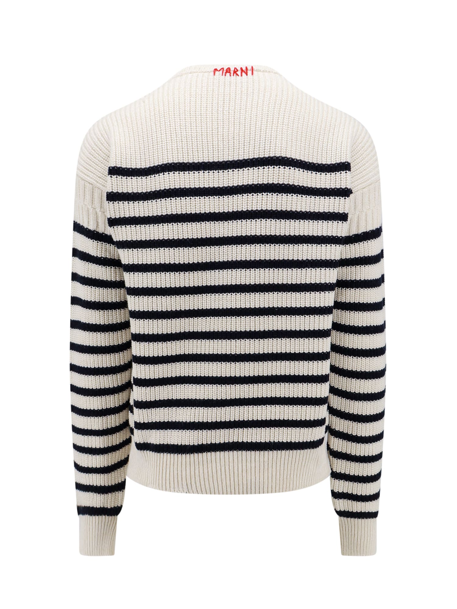 Shop Marni Sweater In Neutrals/black