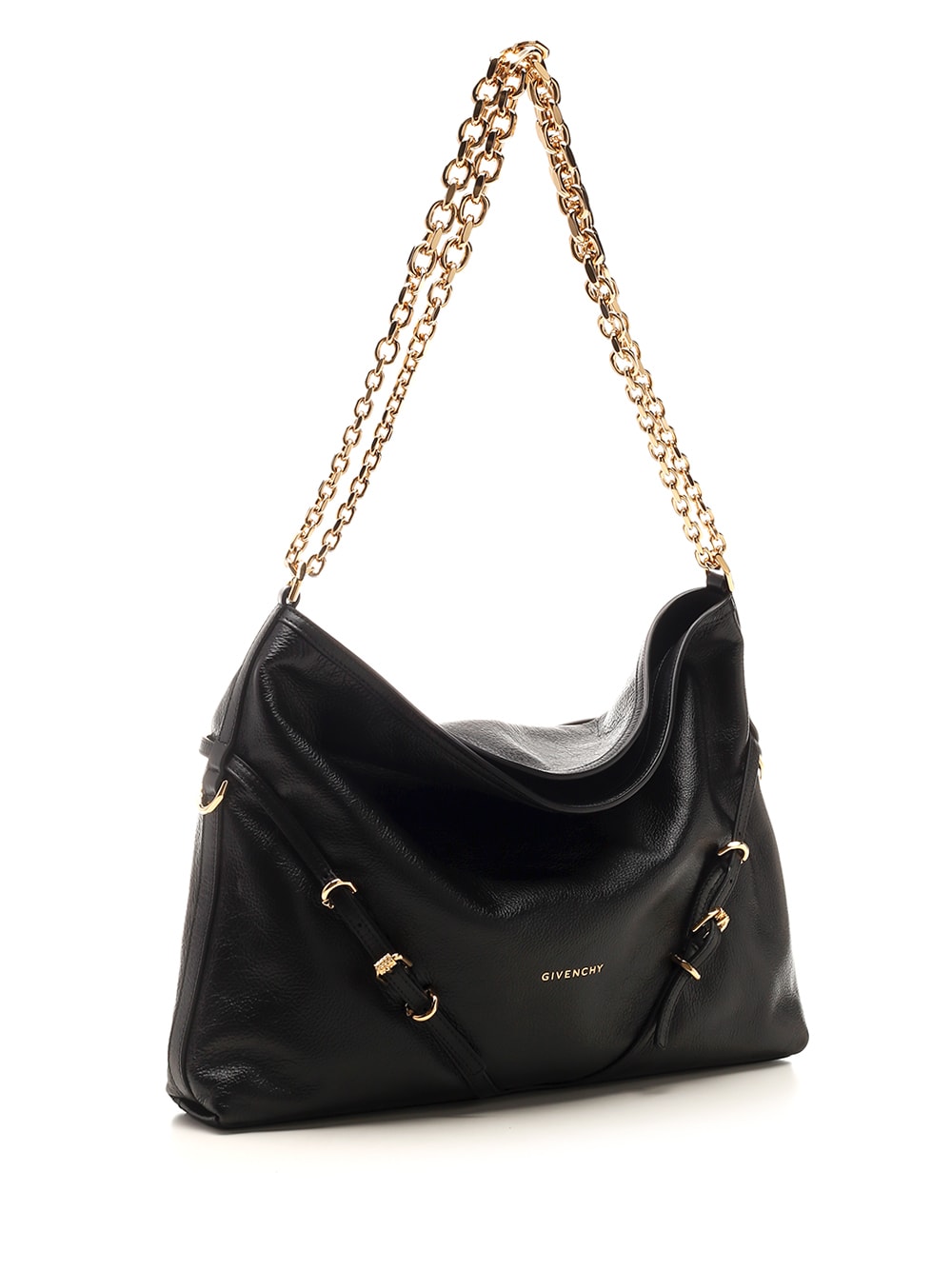 Shop Givenchy Voyou Chain Bag In Black