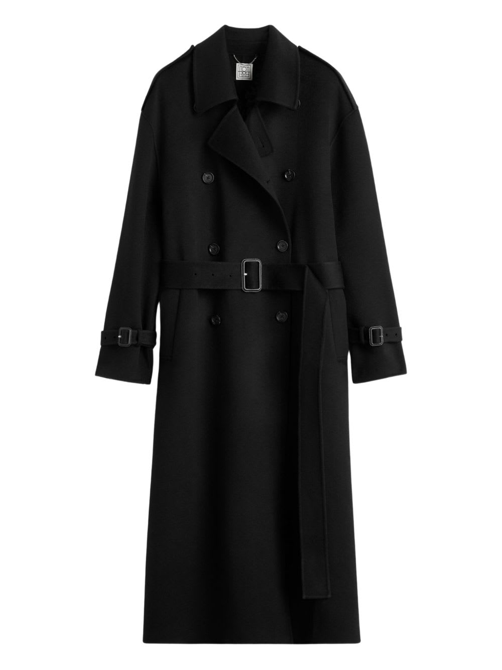 Totême Wool Coat In Black