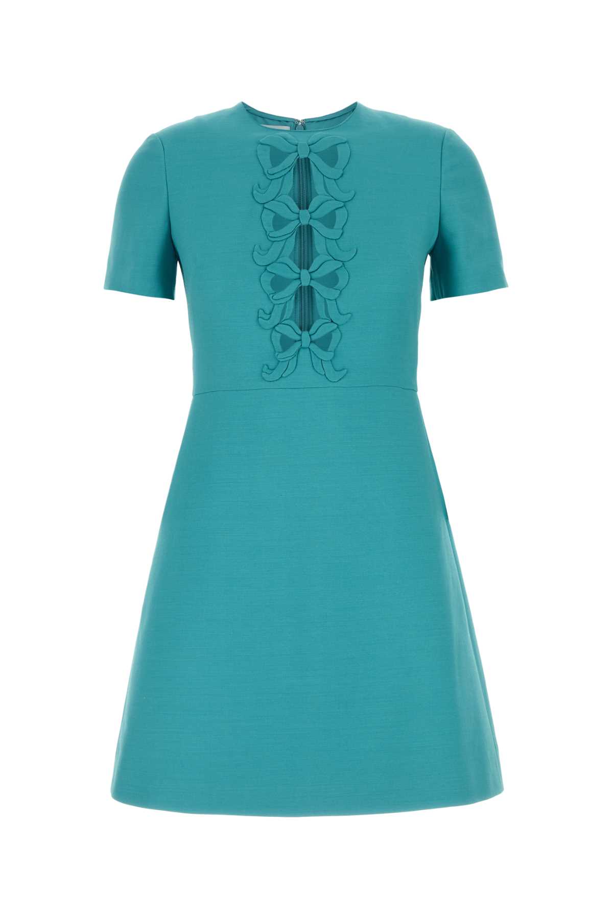 ワンピース VALENTINO TURQUOISE WOOL BLEND DRESS Valentino Garavani Women Turquoise Wool Blend Dress In