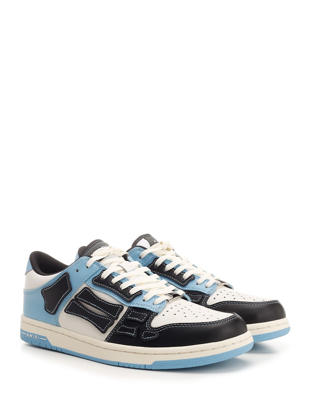 Shop Amiri Skel Sneakers In Blue/white