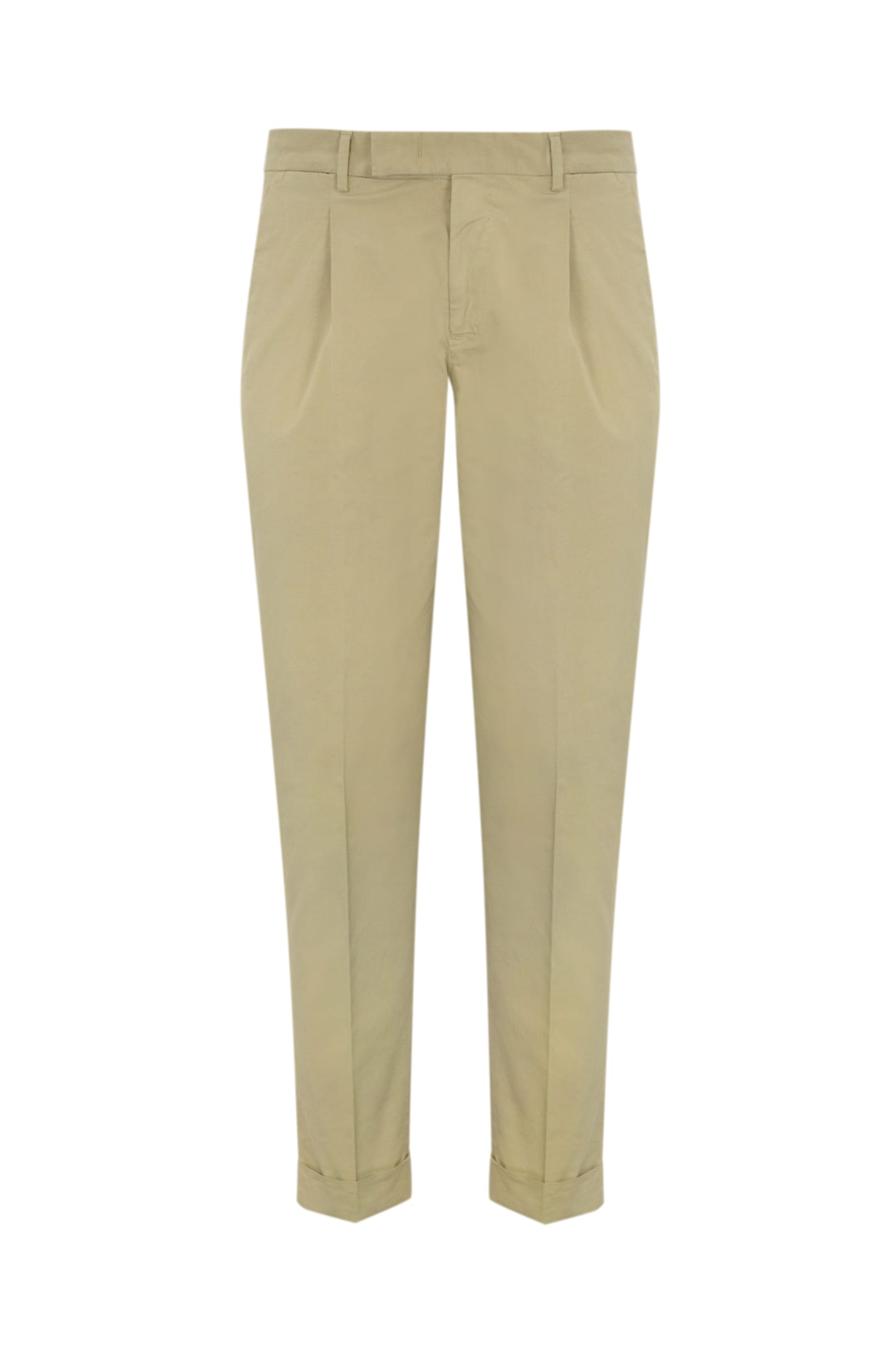 Pt Torino Rebel 1p Gabardine Trousers In Beige Freddo