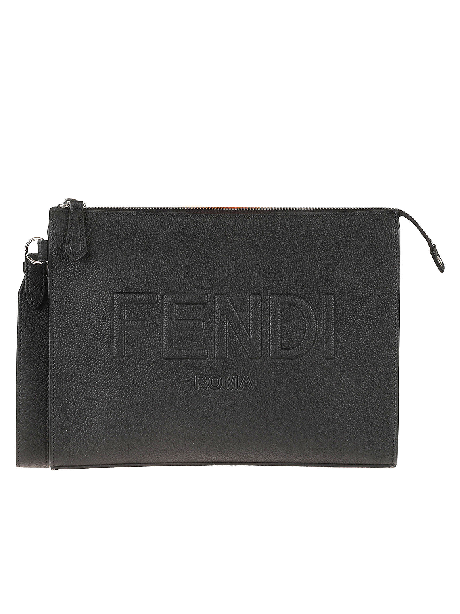 Fendi Logo Embossed Clutch