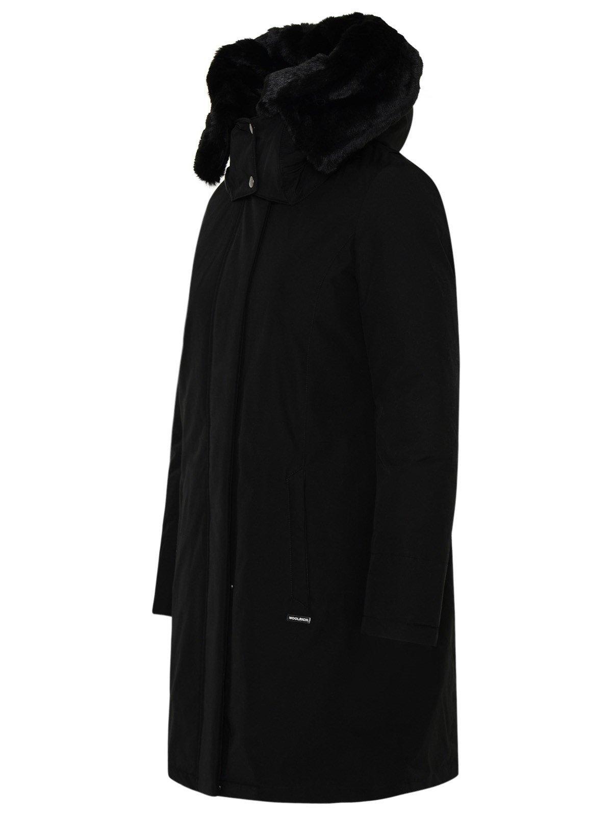 Shop Woolrich Bow Bridge Removable Hood Parka In Black